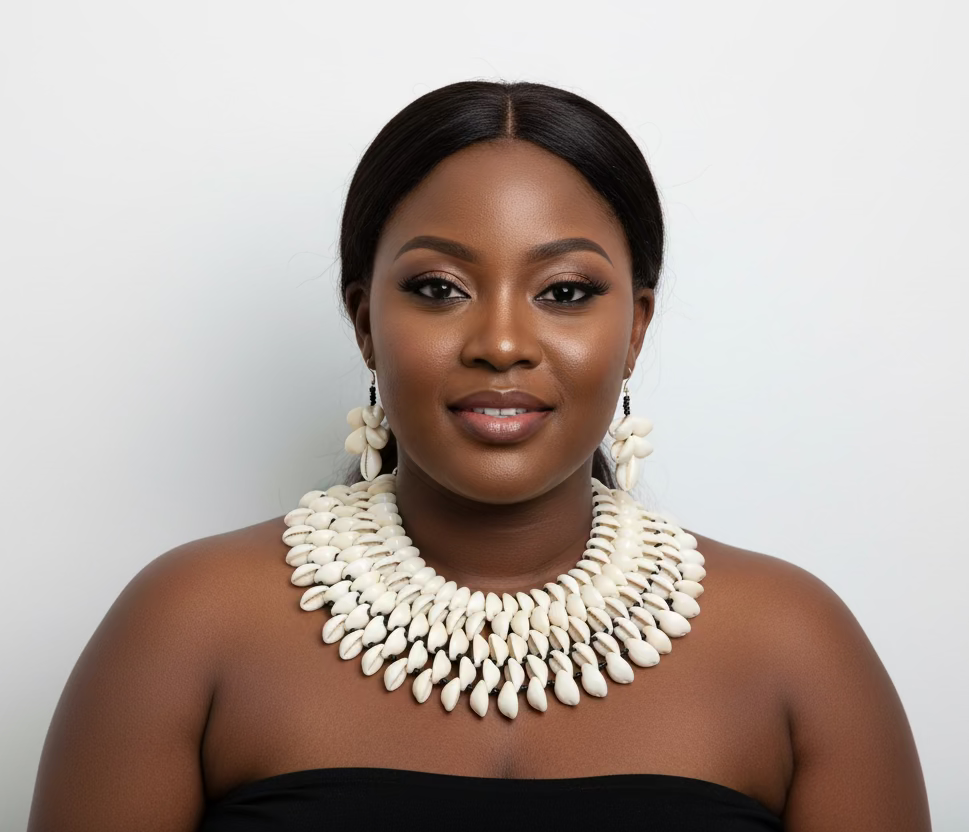 Cowrie Shell Necklace/ Earring Set