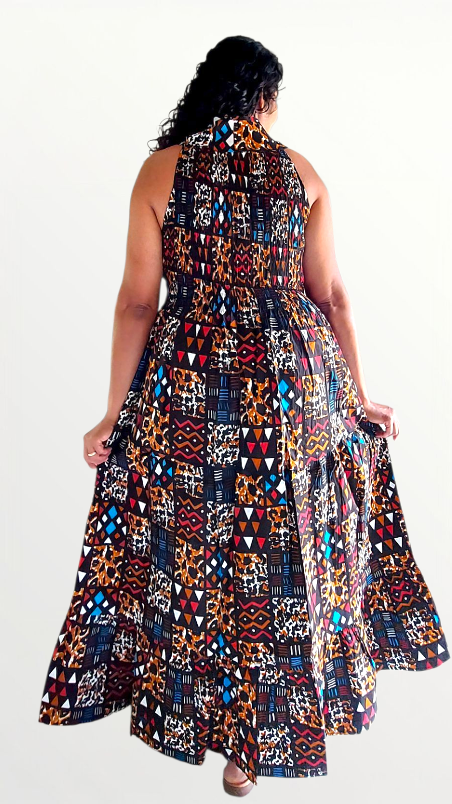 Smocked Halter Maxi Dress  - 3028L-66