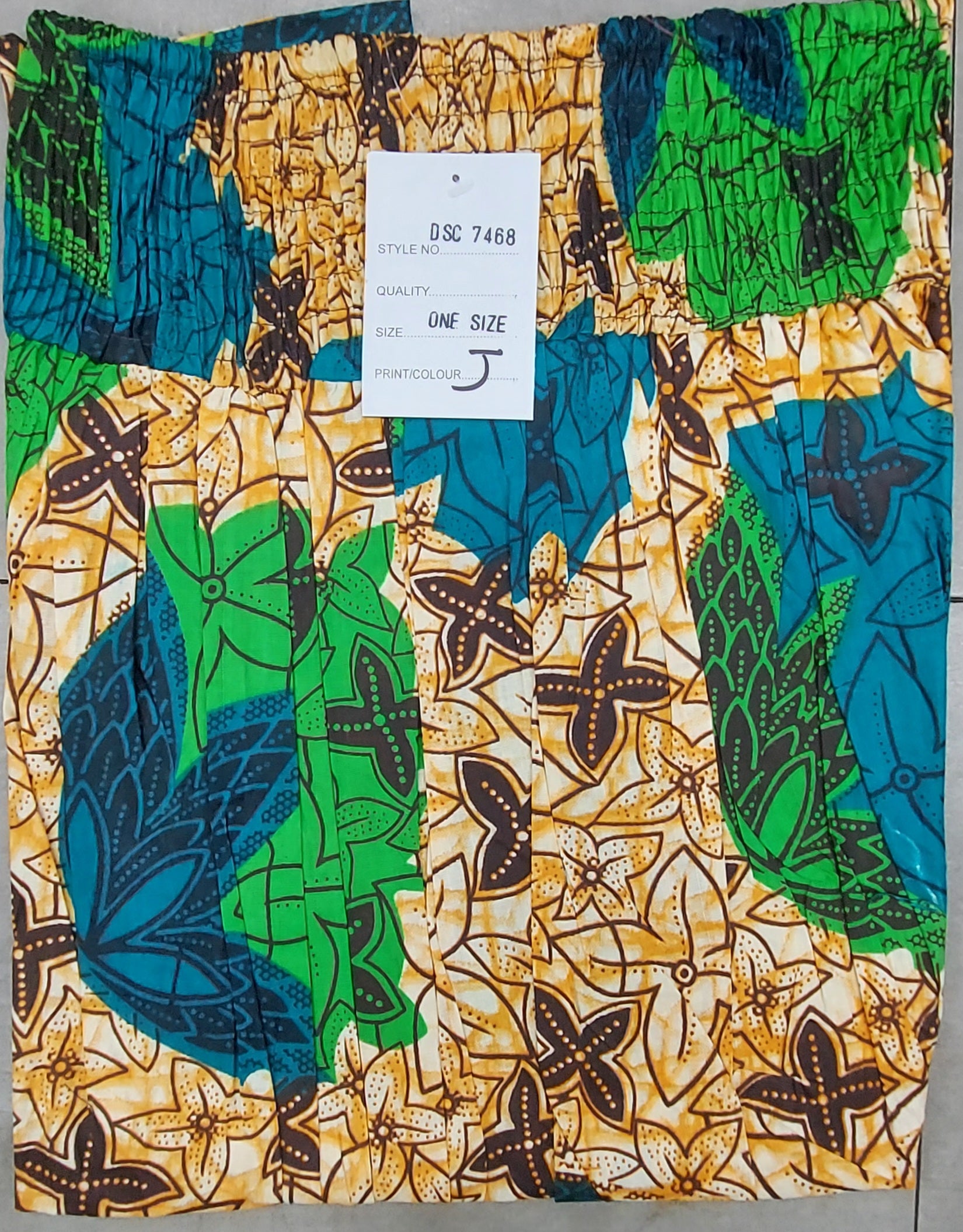 Cotton Printed Skirt - 7468 Green