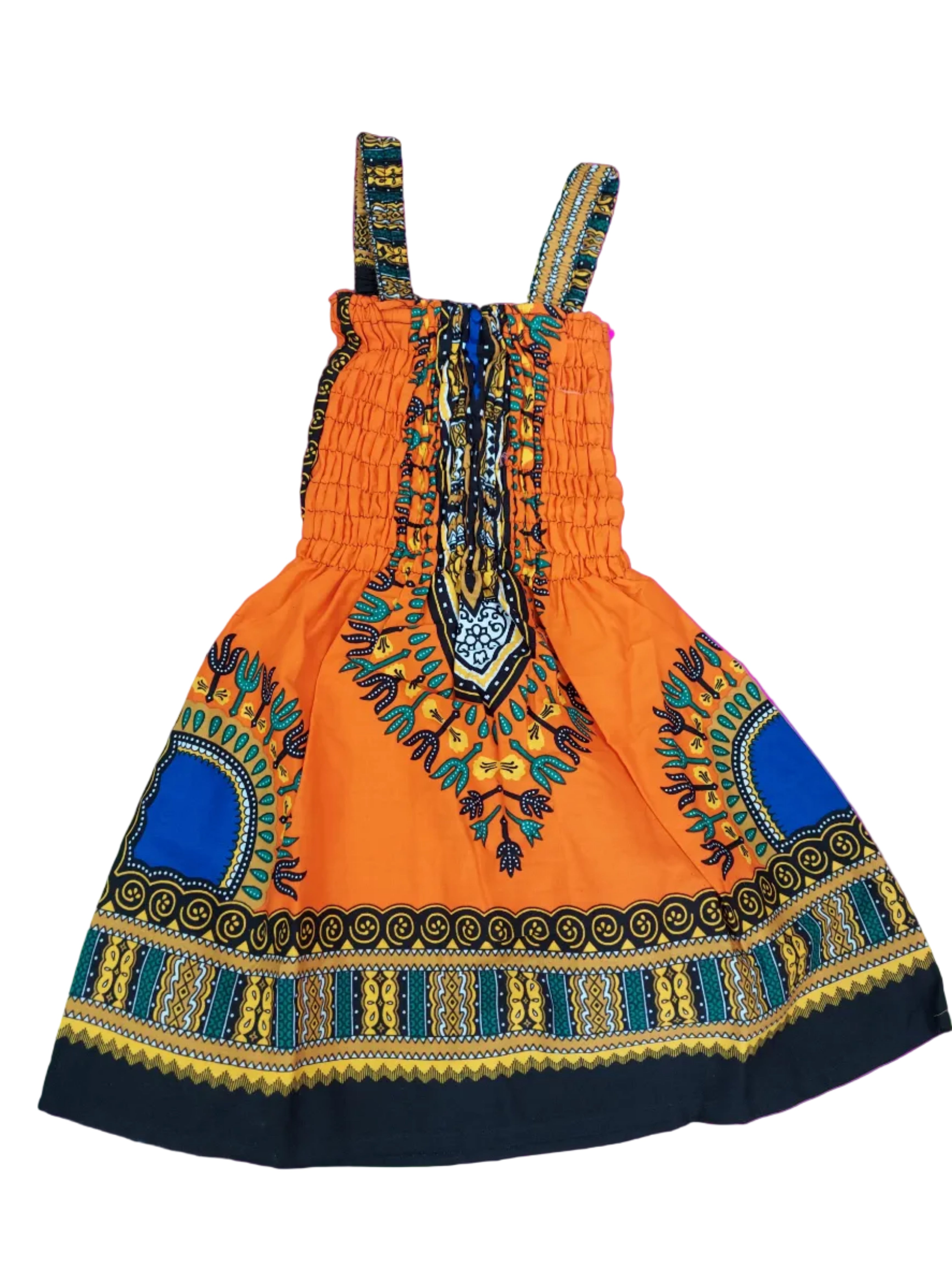Kids Tube Strap Dress-Traditional Dashiki