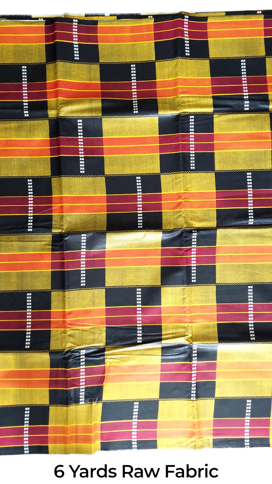 Raw Fabric/6 Yards/ African Kente Print 1