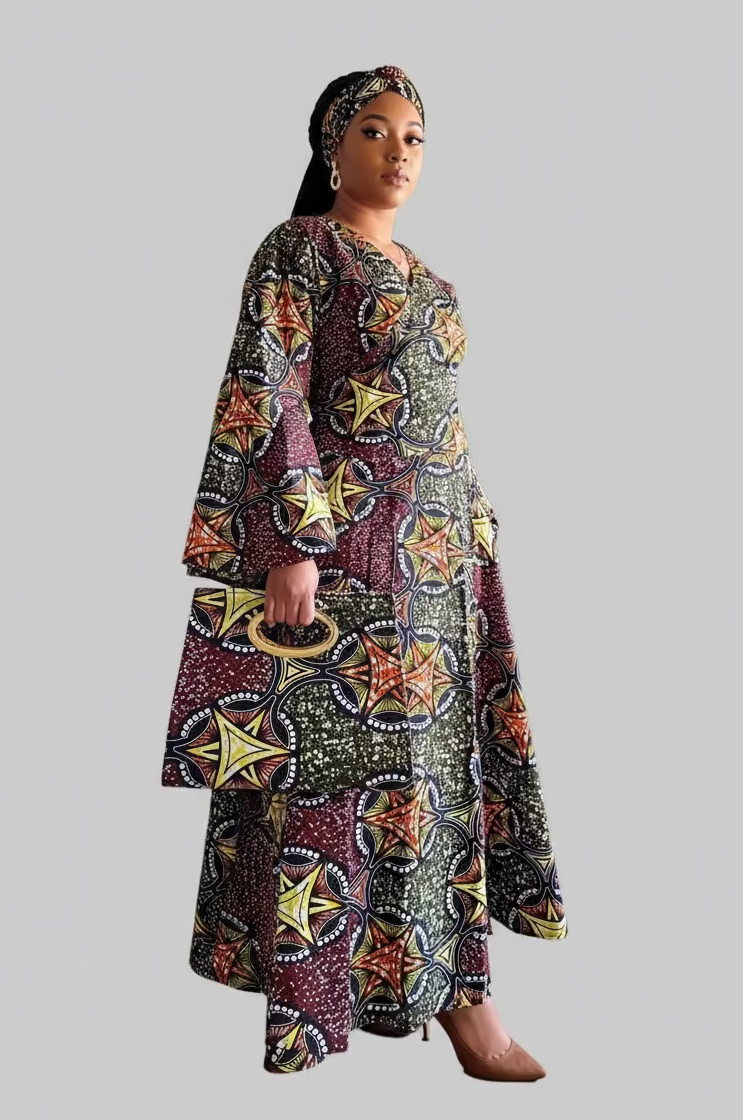 Combo - Long Wrap Dress + Pocketbook Set10 2025