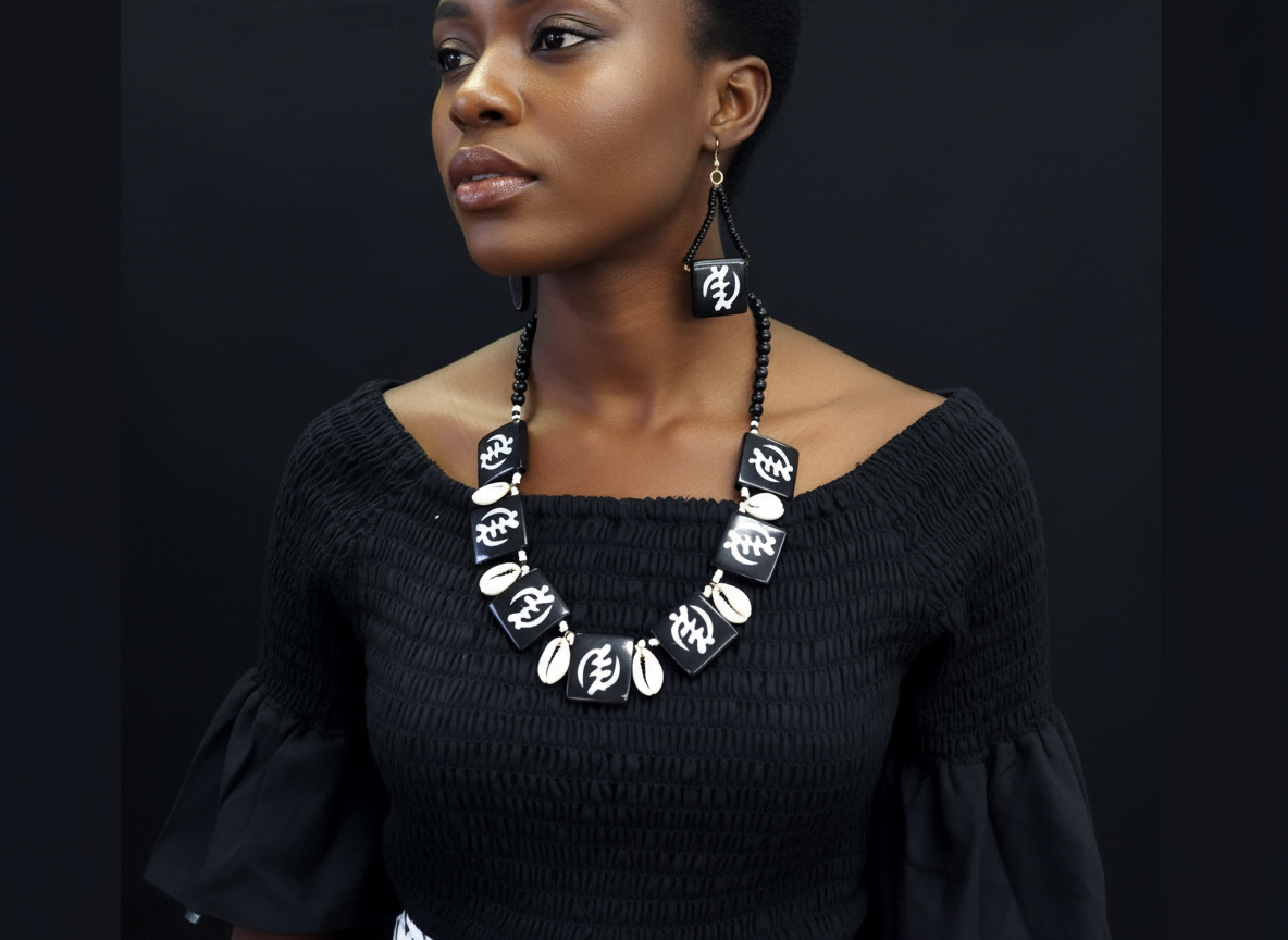 Necklace & Earnings Set -Cowrie Shell
