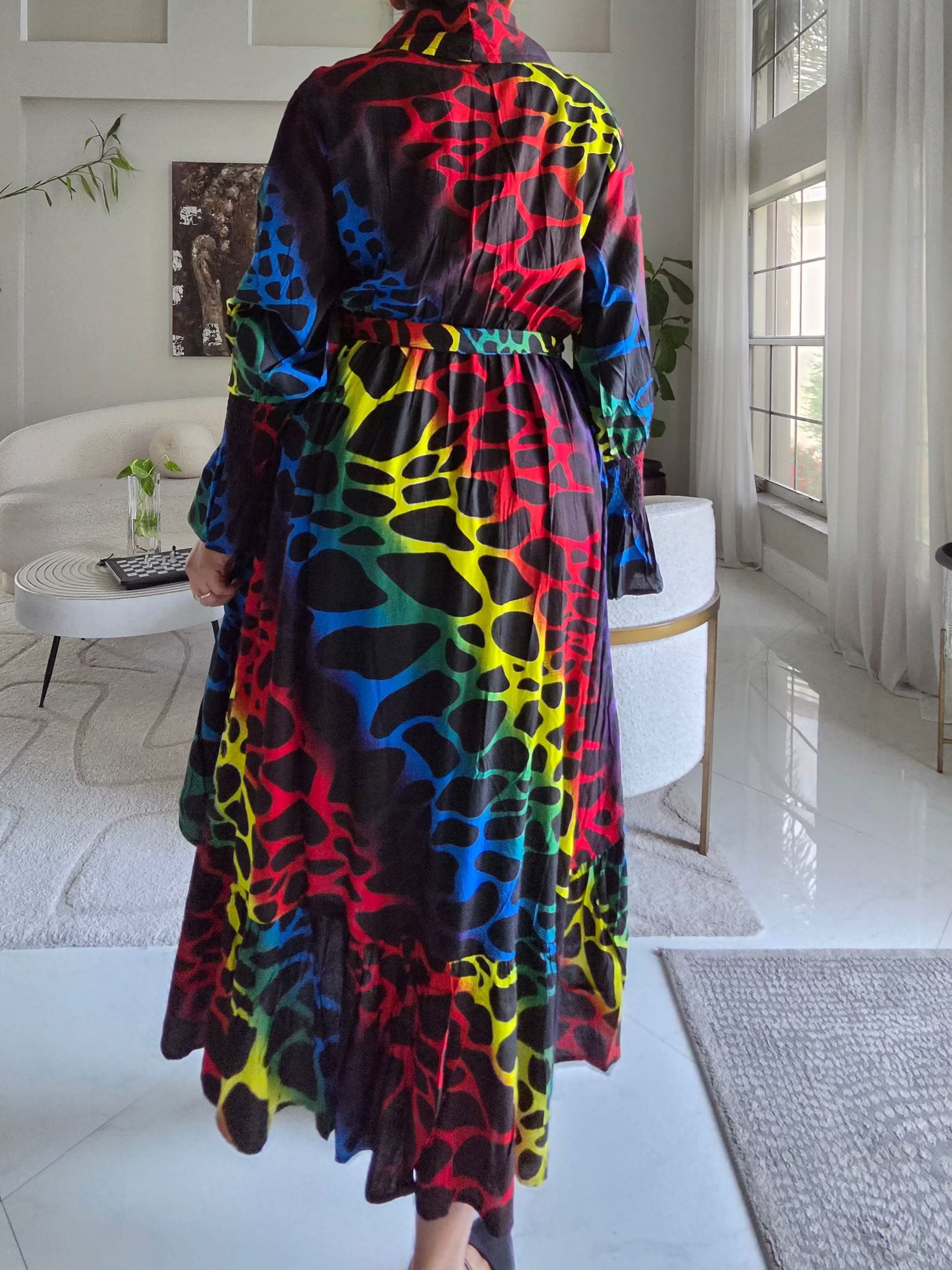 Rainbow Safari High-Low Dress - 7632R