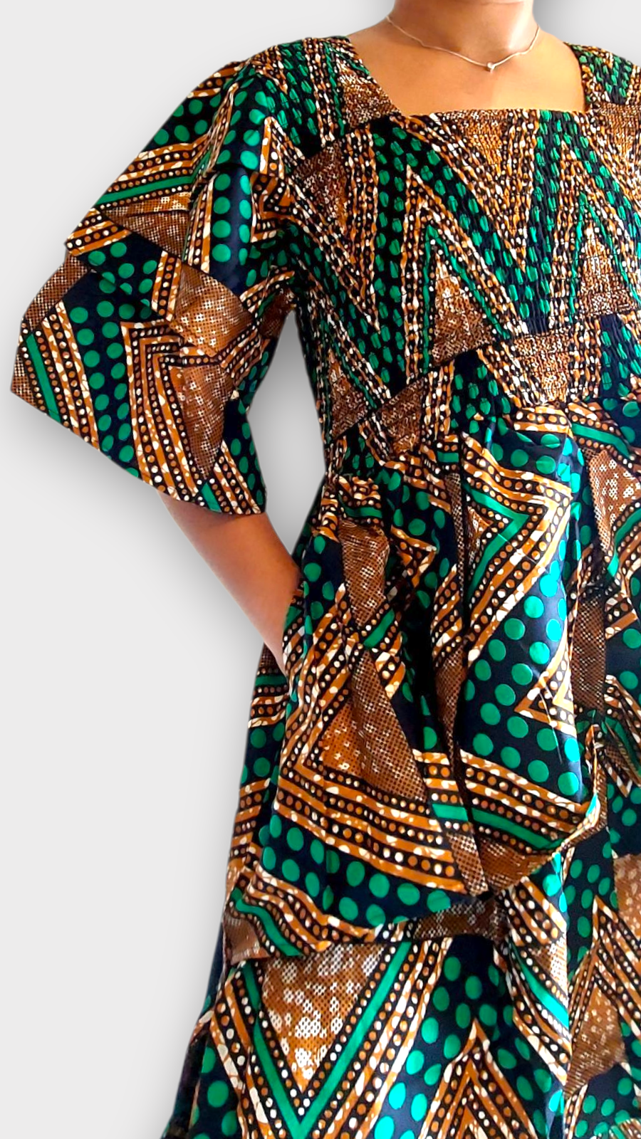 Women High/Low Flounce Dress  -DRS045 Green