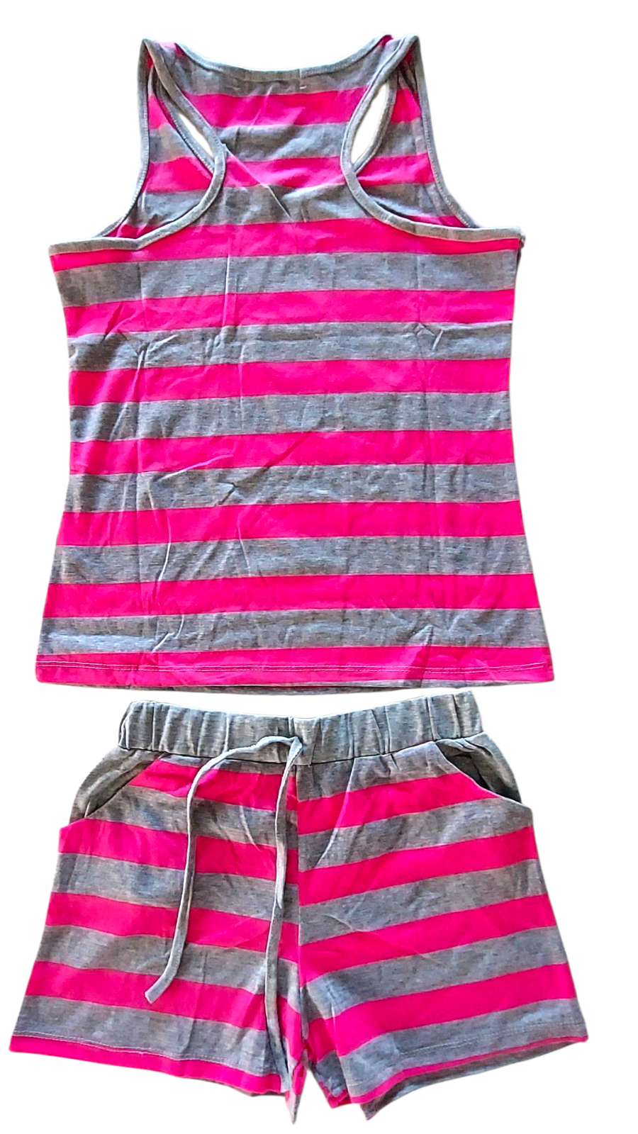 Shorts Set/ Racer Back - Stripe 6005