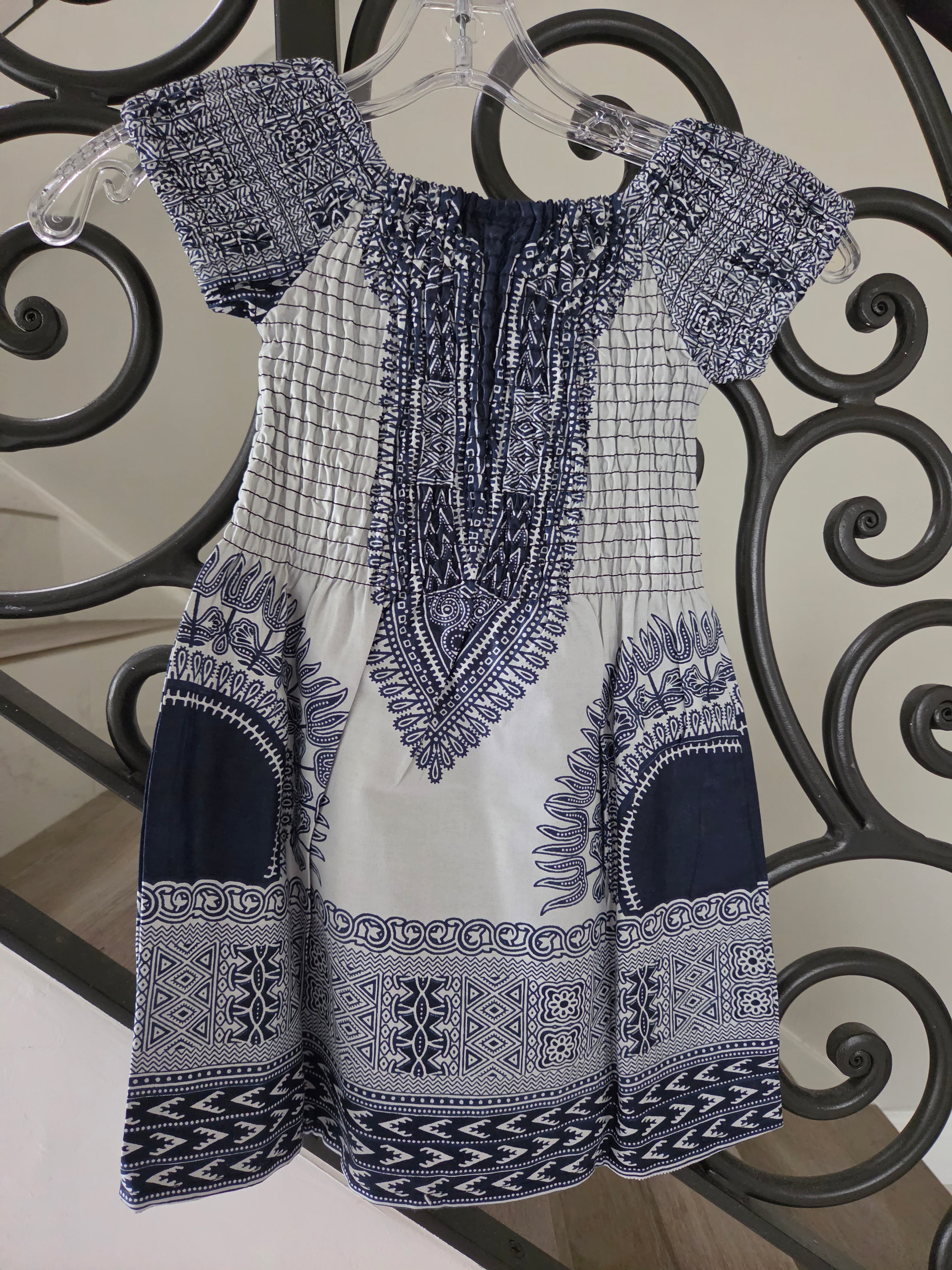 Little Kids / Girls African Dashiki Dresses With Head Band 112