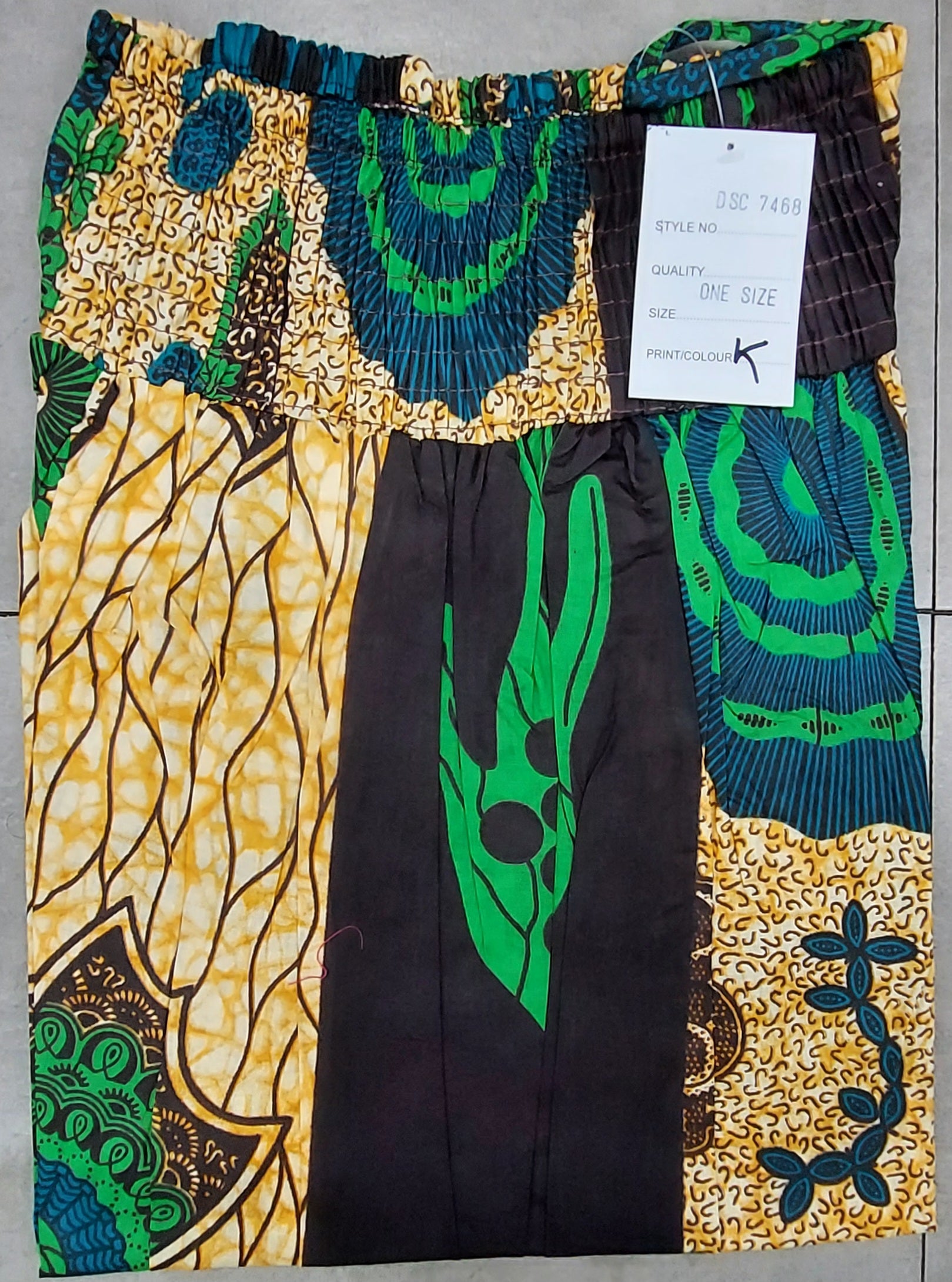 Cotton Printed Skirt - 7468 Green