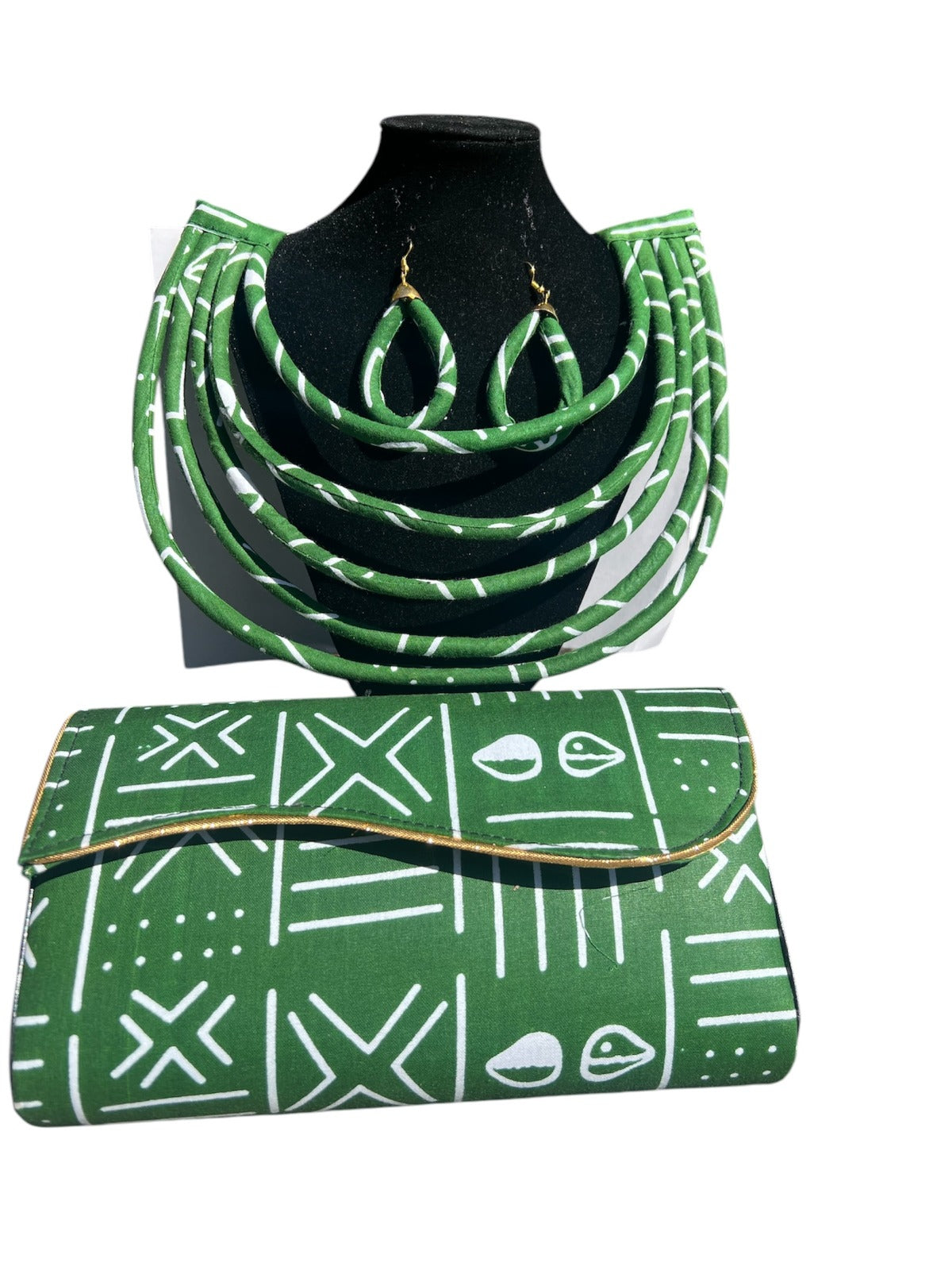 Clutch Bag &  Ethnic Necklace Set /African Print /Ankara4