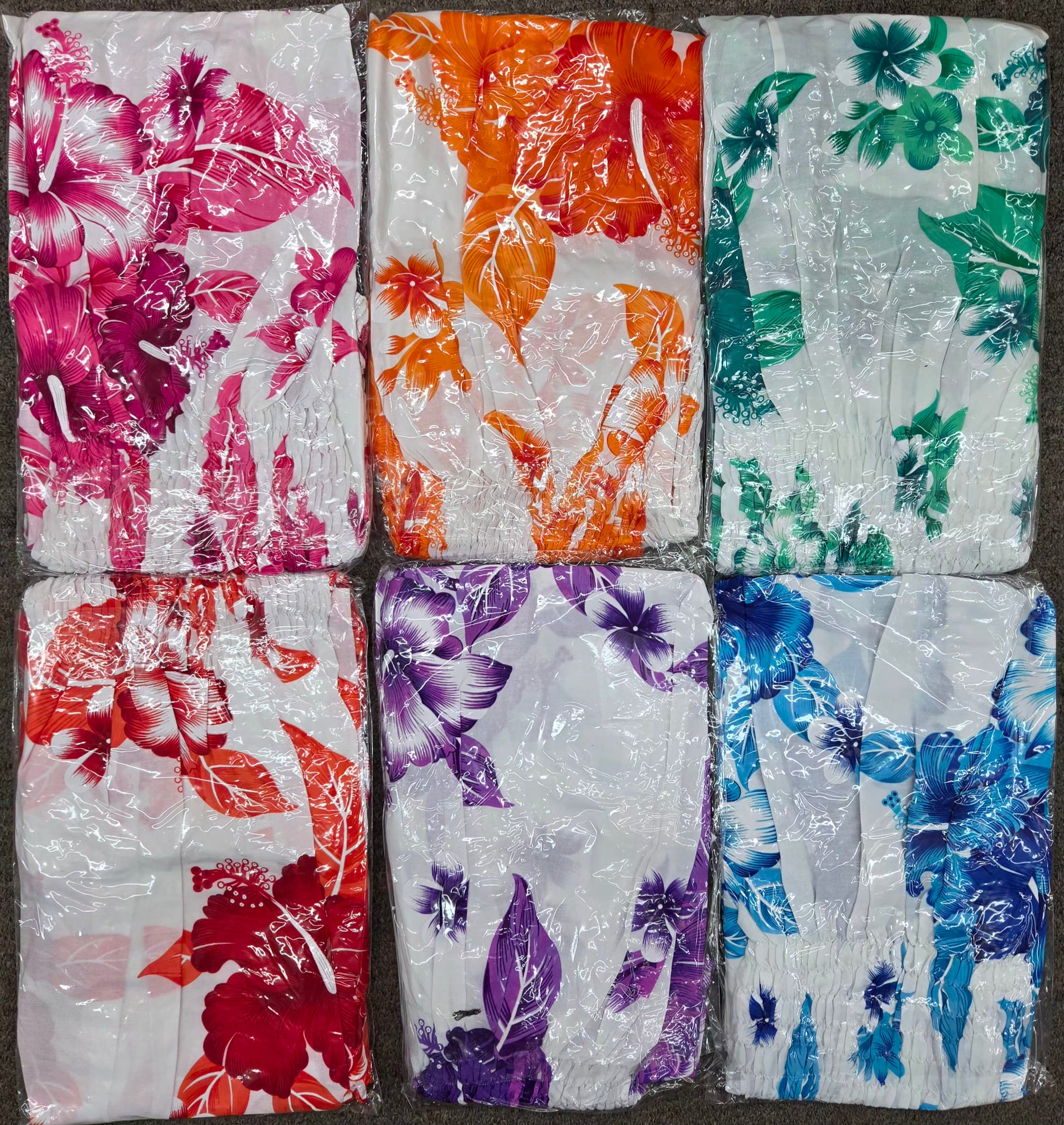 Hawaiian Floral Dress/ Mid Length (6-Pack)  571