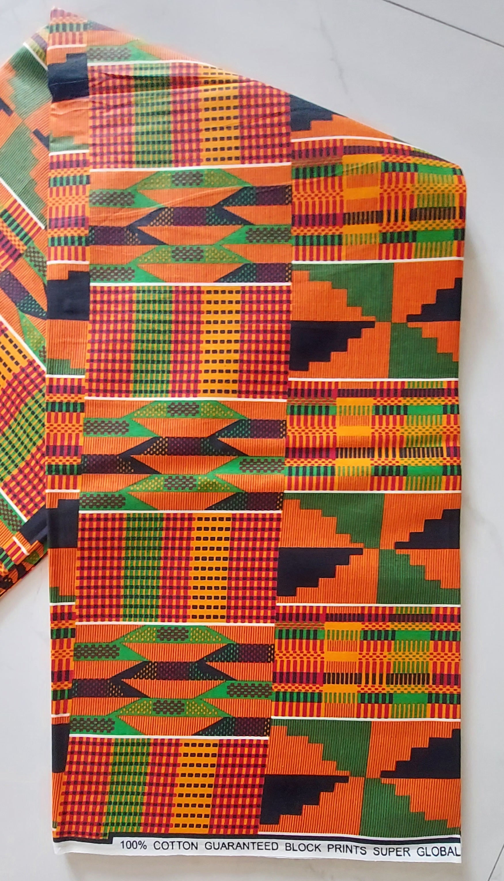 Raw Fabric/ 6 Yards / African Kente Print 3