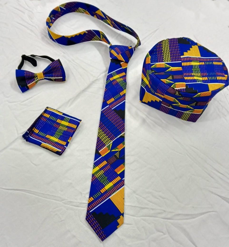 4 Pcs Bow tie Set-Kente3
