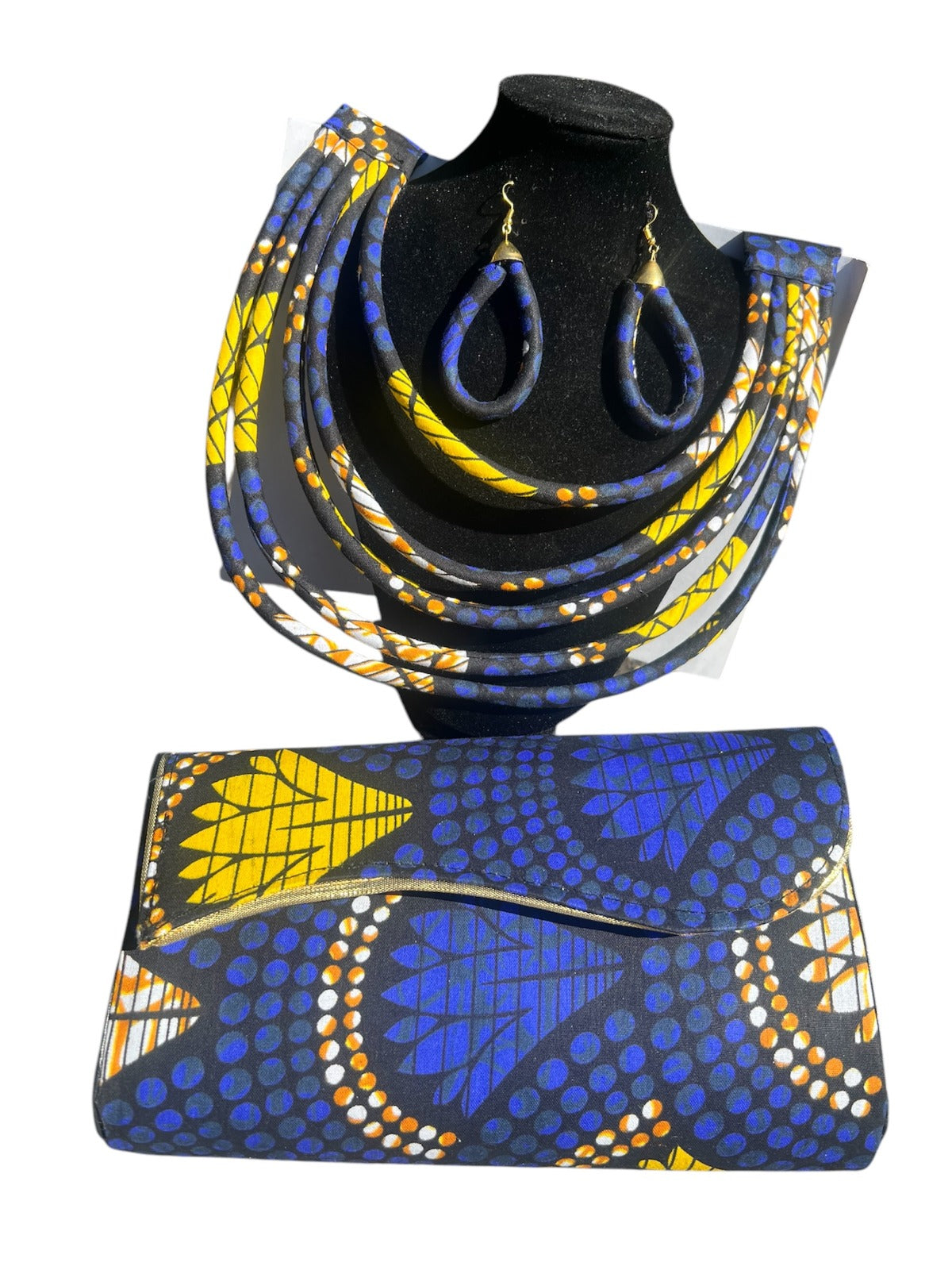 Clutch Bag &  Ethnic Necklace Set /African Print /Ankara8