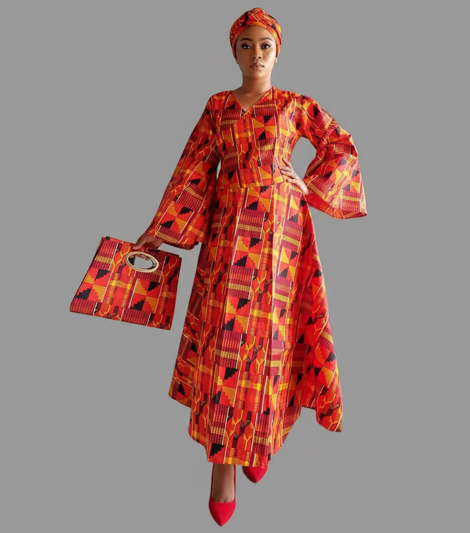 Combo - Long Wrap Dress + Pocketbook Set9 2025