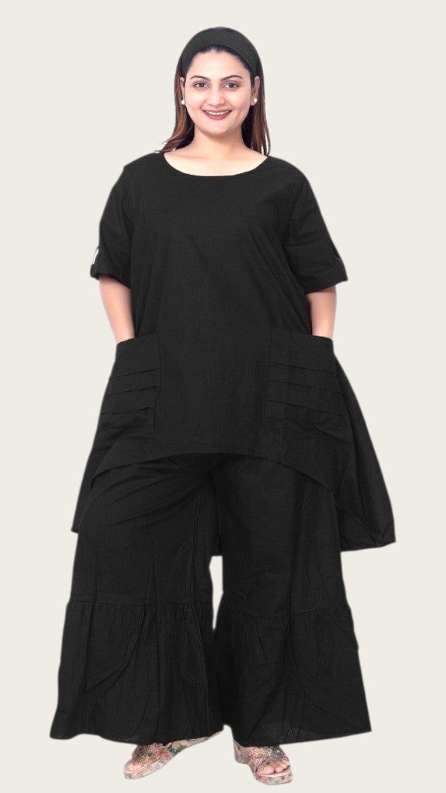 Linen Set / Pant & Blouse Set -7864