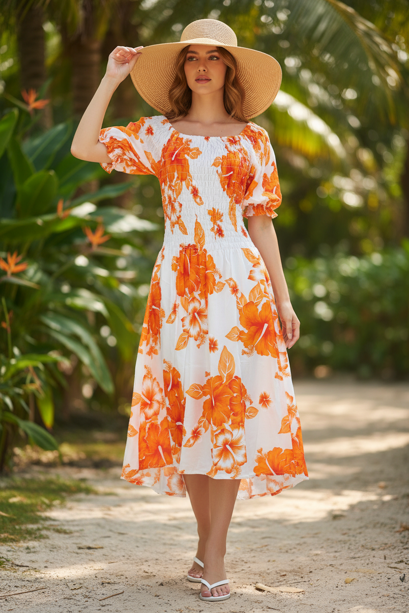 Hawaiian Floral Dress (6-Pack) - 573R