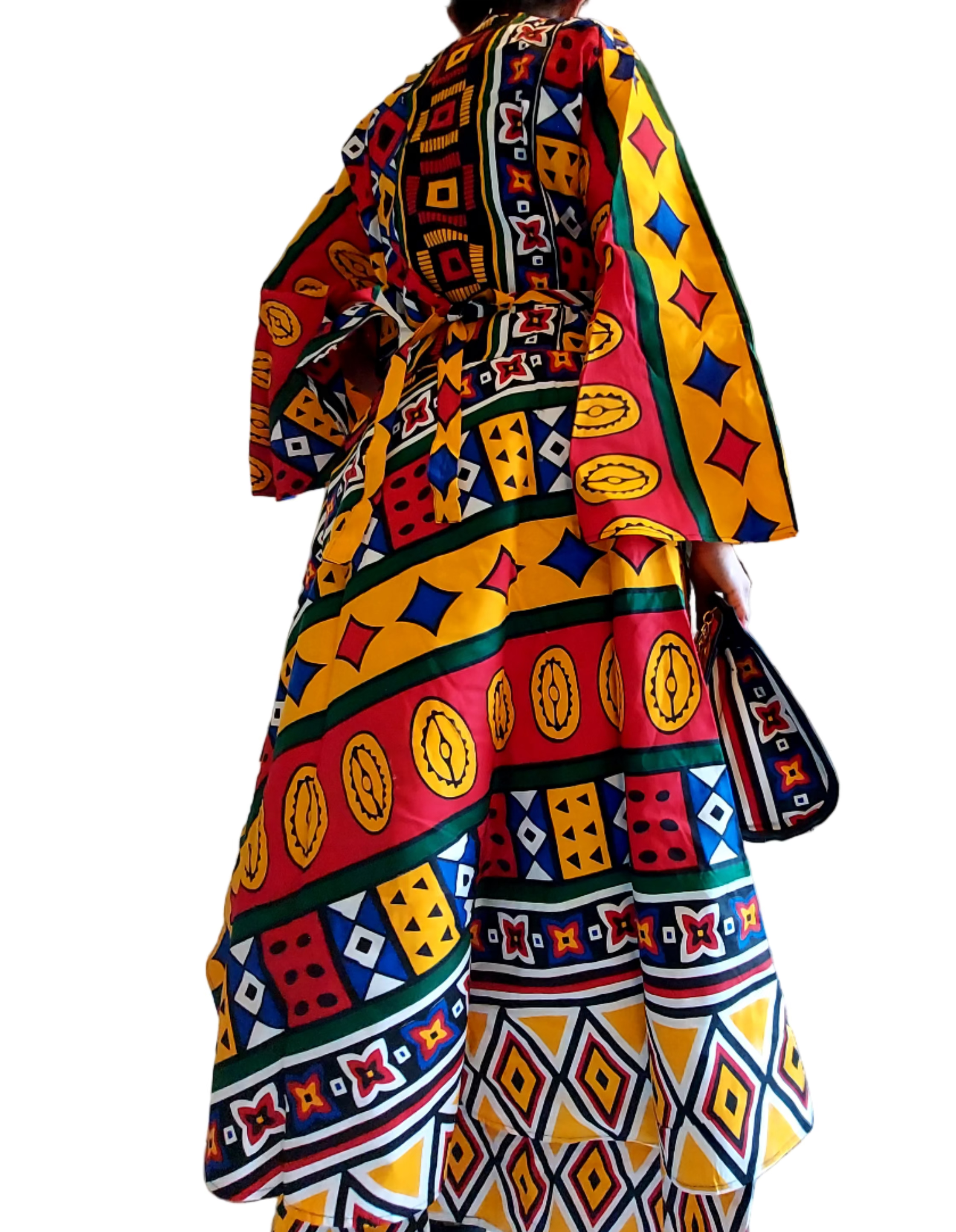 3pcs Set Maxi Skirt Pocketbook wrap Dress 764 J