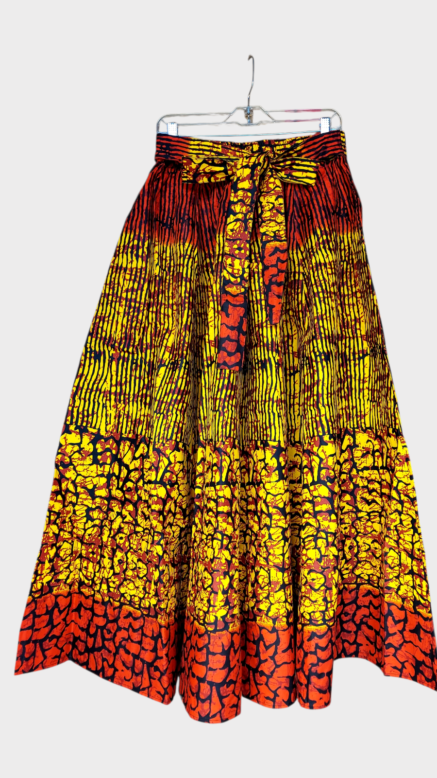 Woman Long Printed Maxi Skirt-1350 D