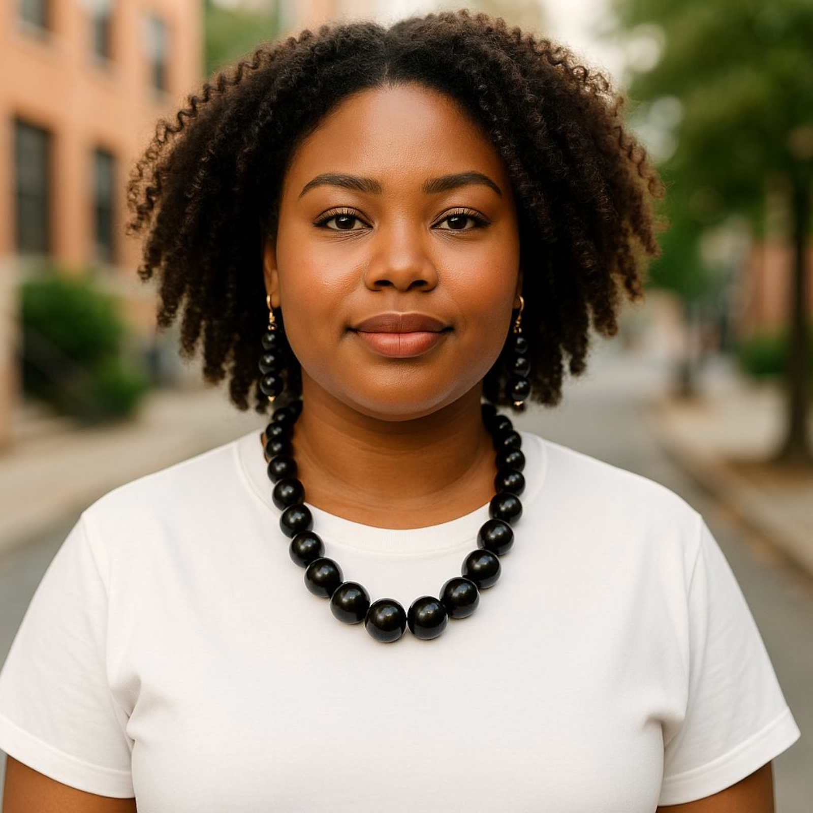 Necklace & Earrings Set /Fat Beads