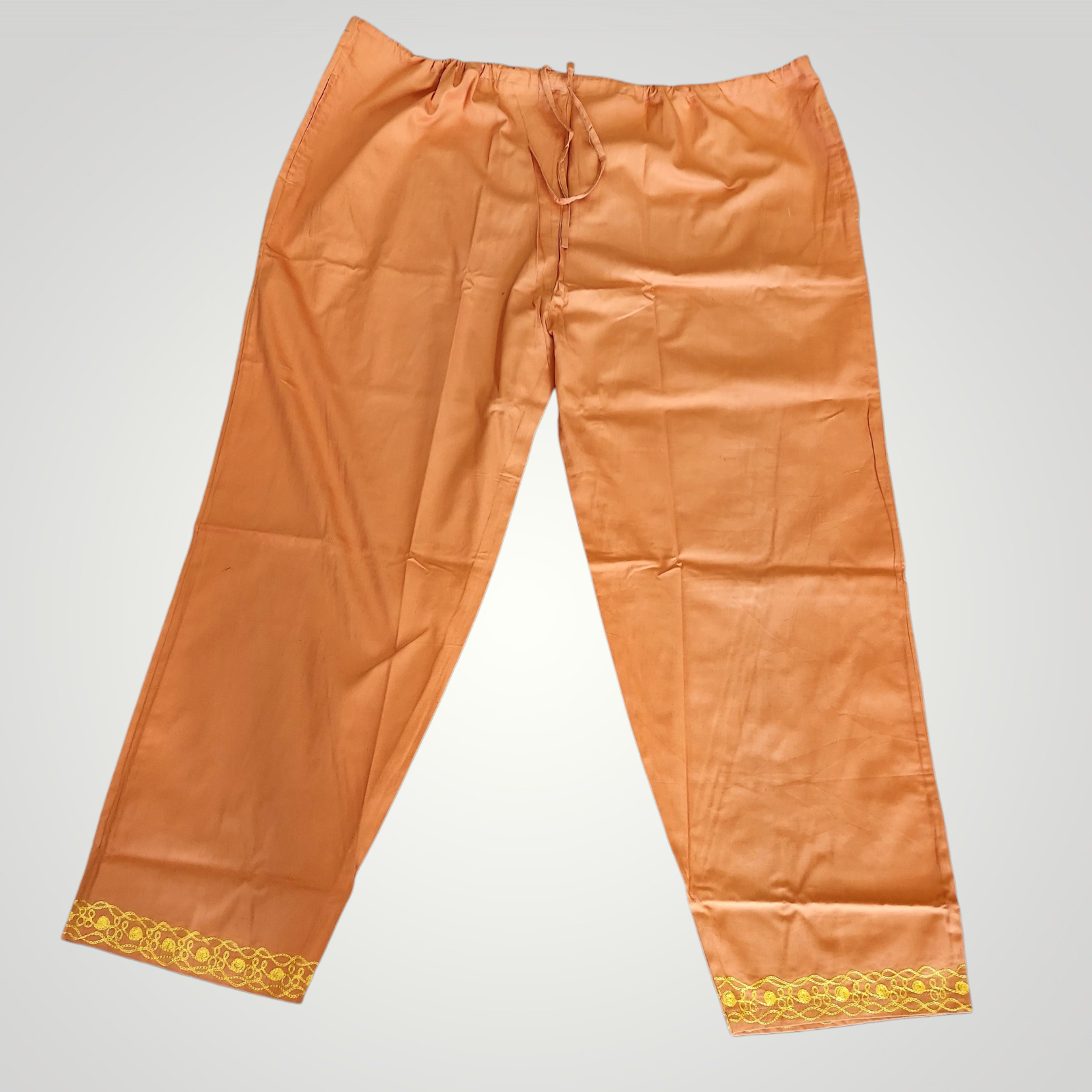 Men’s 3-Piece Embroidered Traditional Set – Kufi Hat, Tunic Shirt & Long Pant 764 Rust