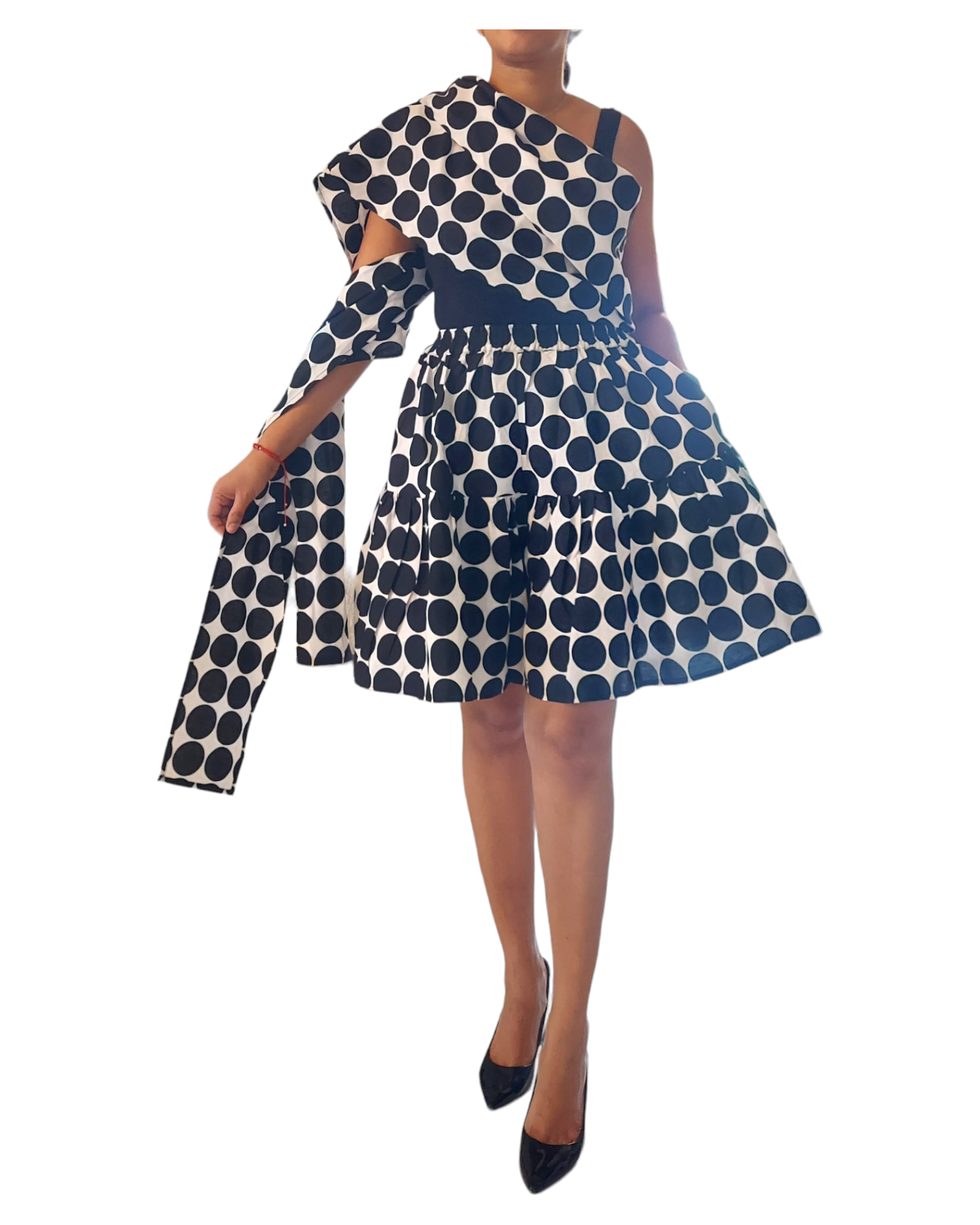 Infinity Short Pant Jumpsuit - 903  Black/White Polkadot