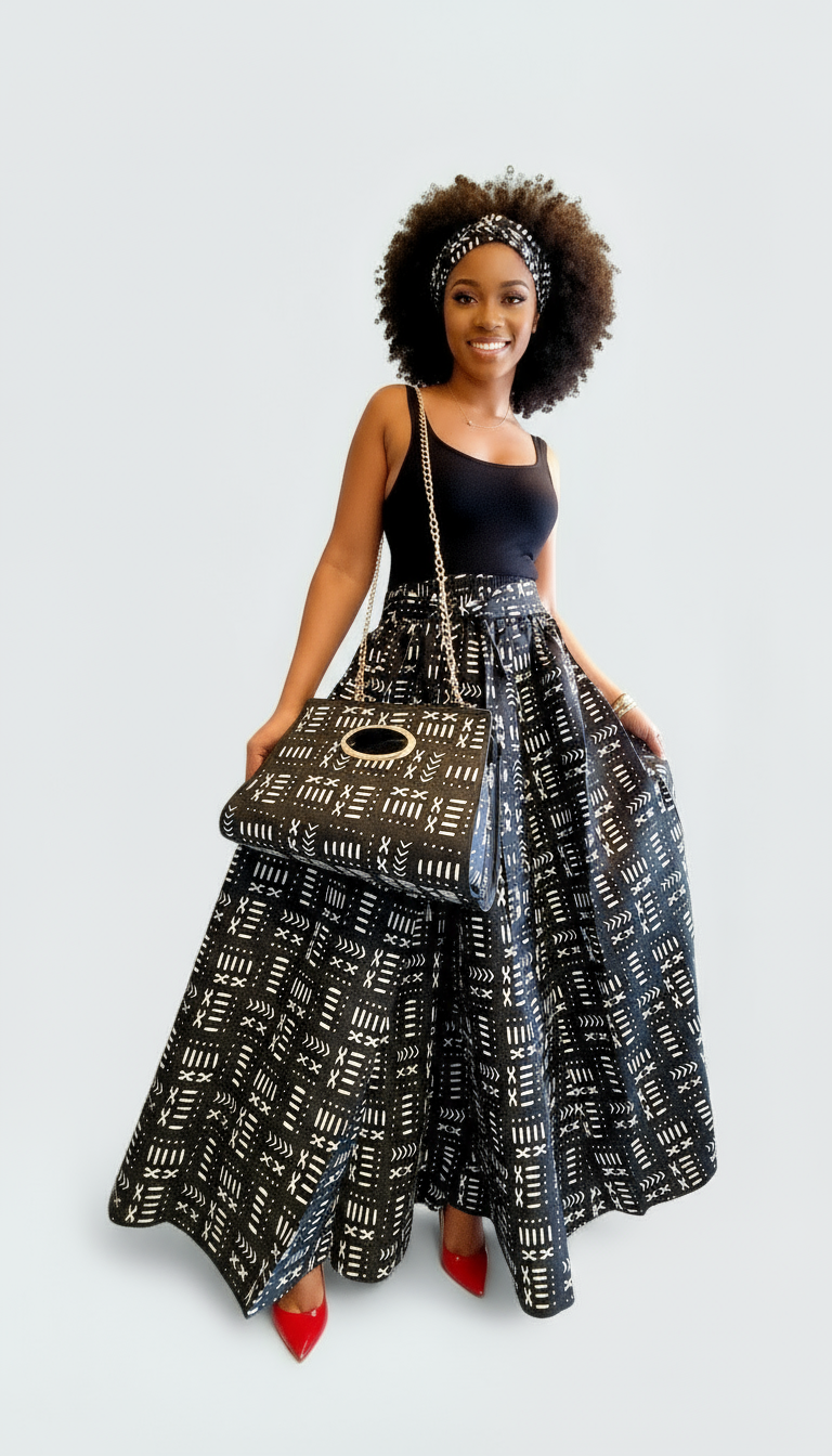 3pcs Set Maxi Skirt Pocketbook wrap Dress 2167 B