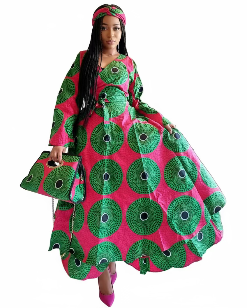 3pcs Set Maxi Skirt Pocketbook wrap Dress 746 G