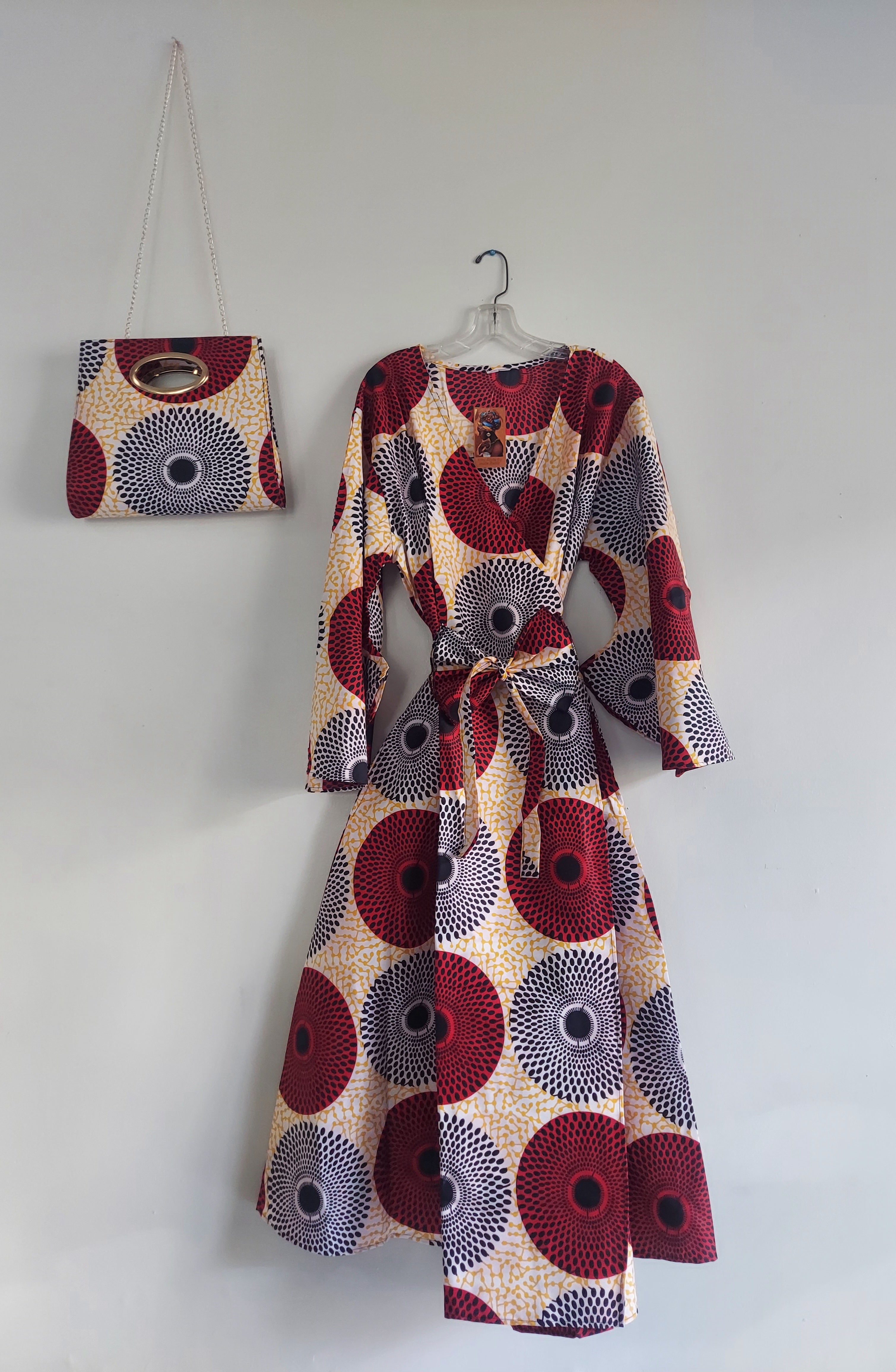 Combo Long Wrap Dress + Pocketbook Set 2025-829