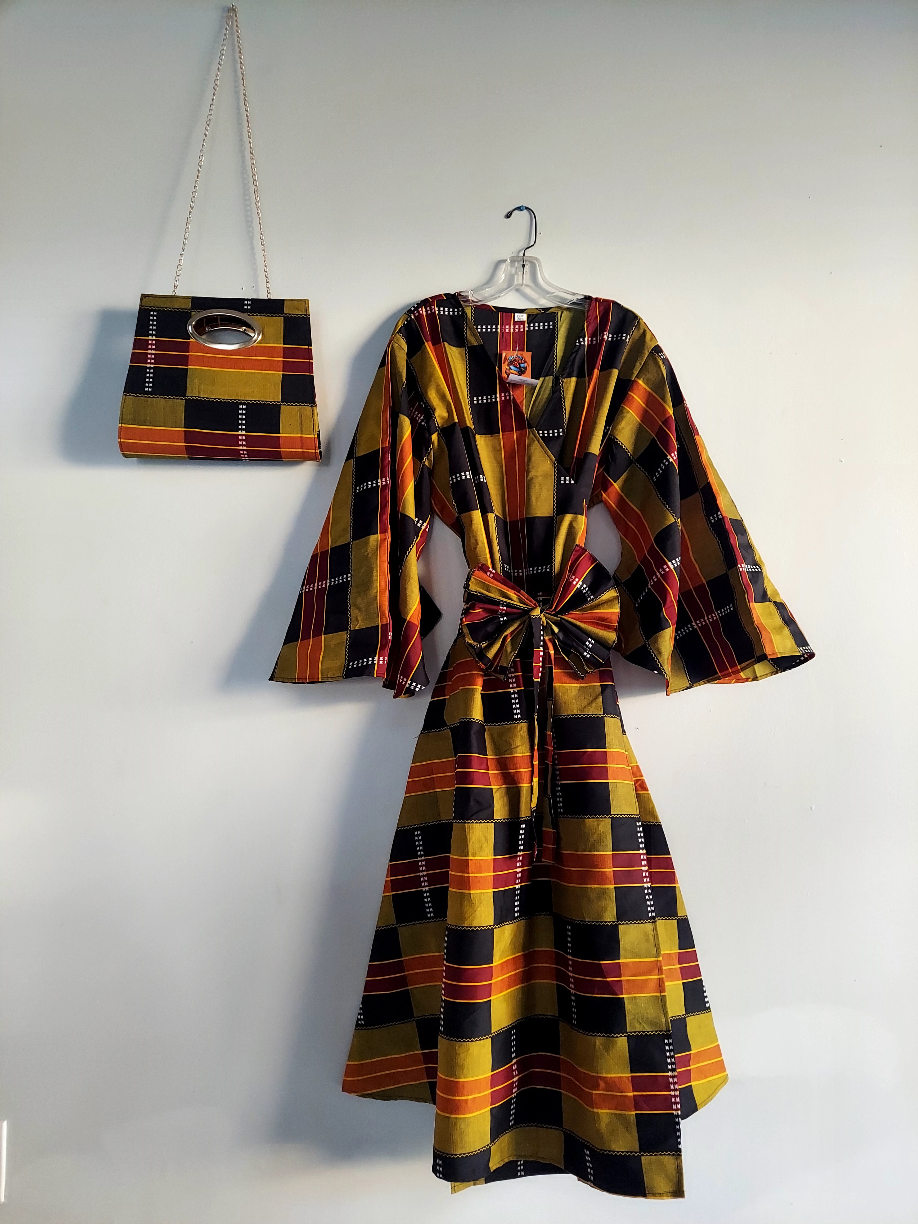 Combo Long Wrap Dress + Pocketbook Set 2025-7