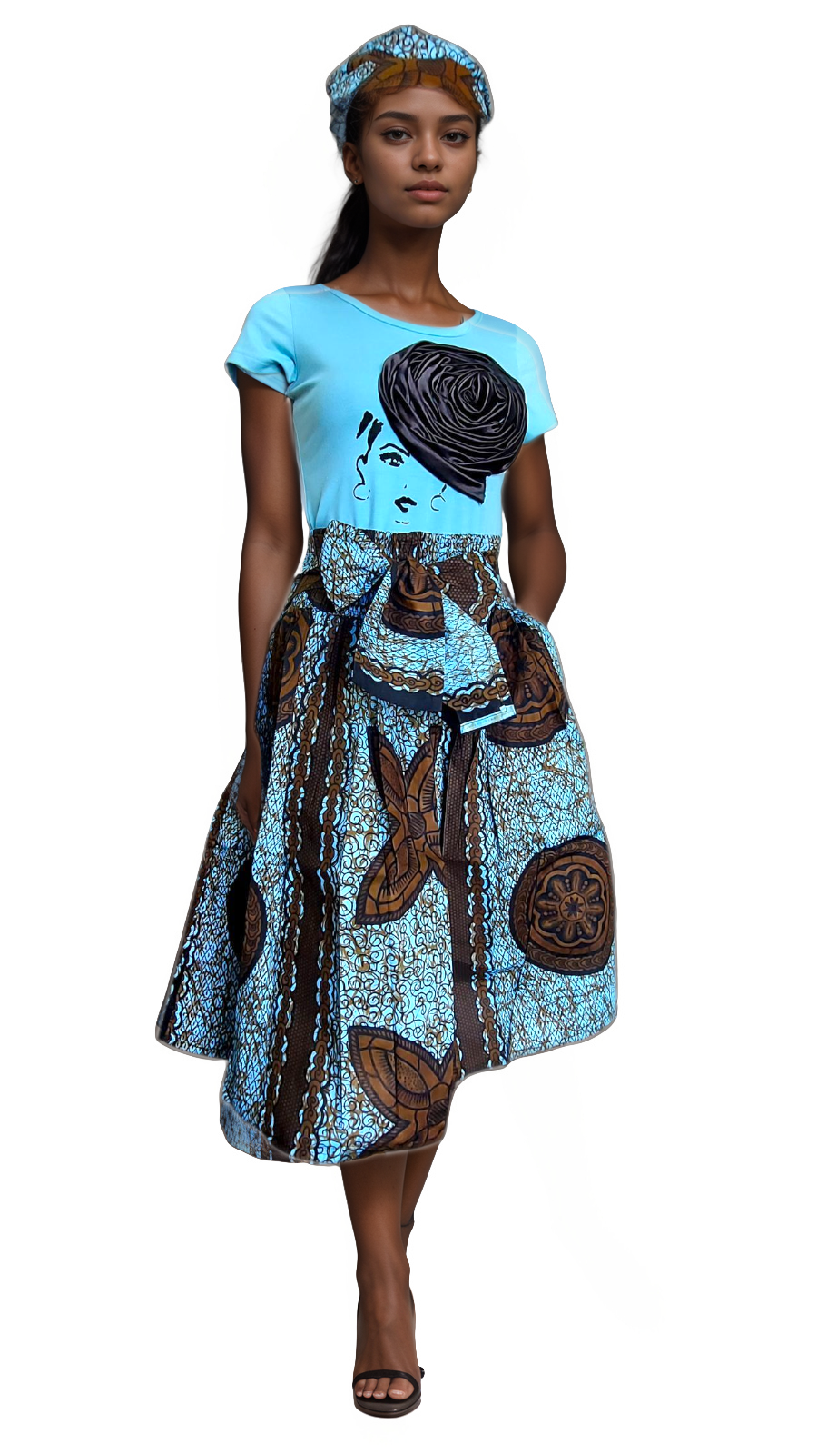 Cotton Printed Skirt - 7468