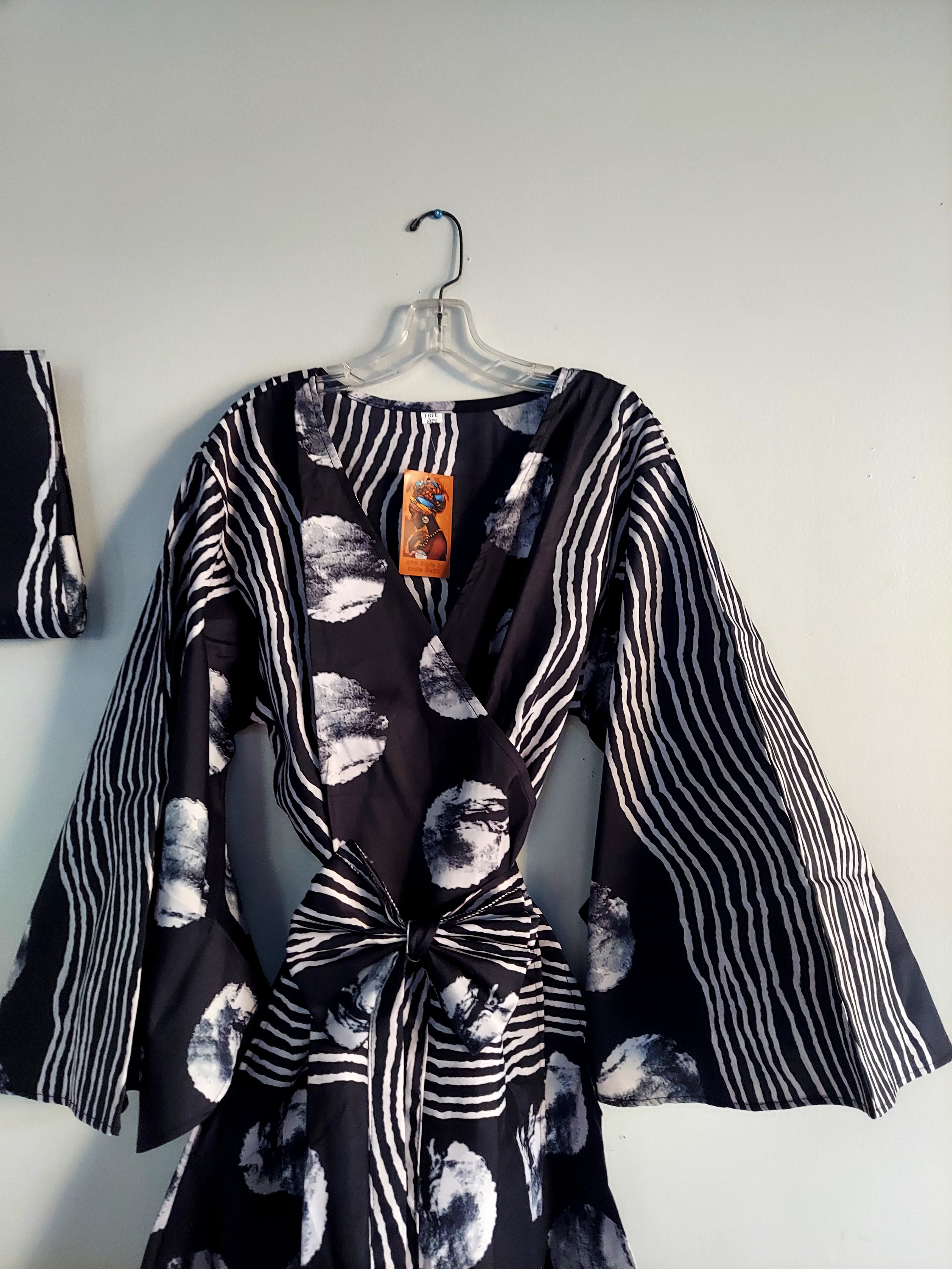 Combo Long Wrap Dress + Pocketbook Set 2025-834