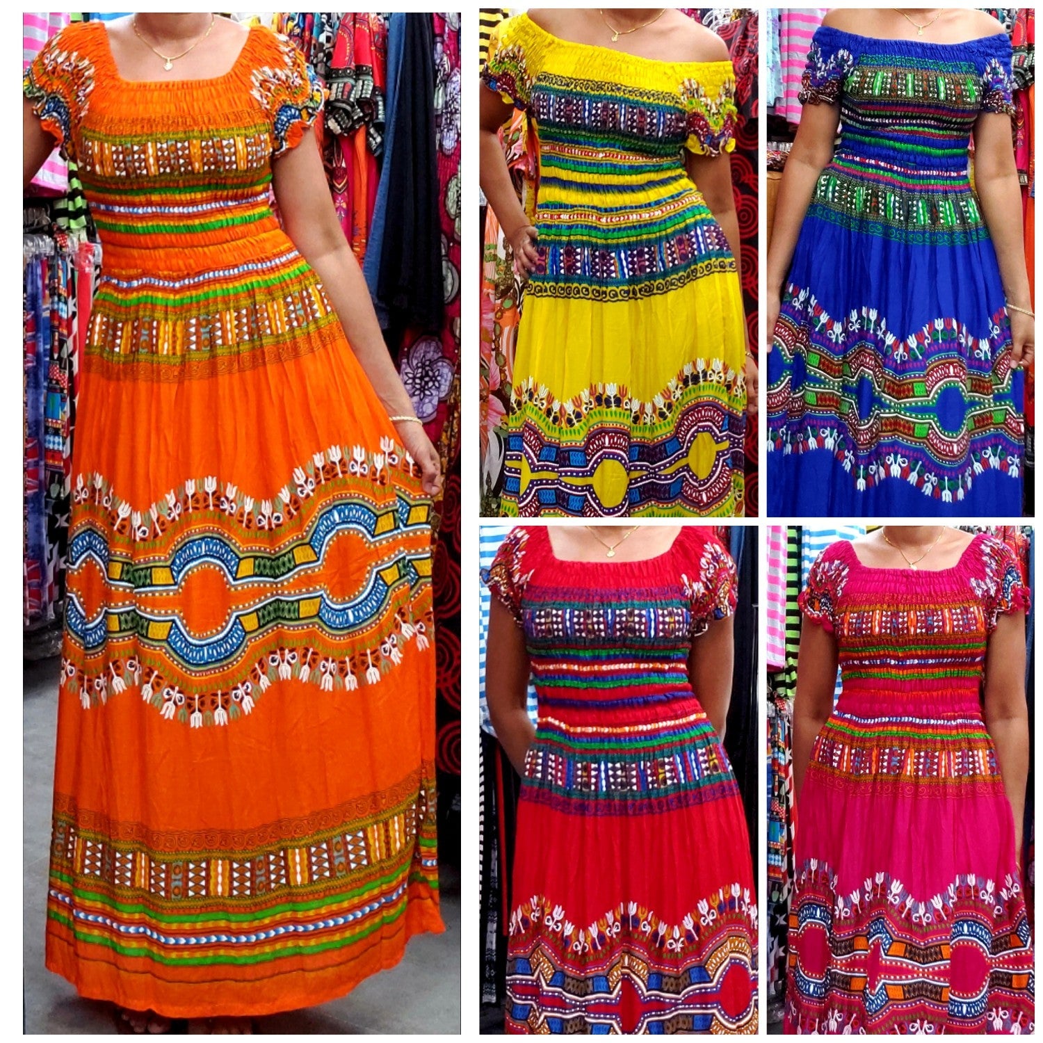 DASHIKI SMOCKED DRESS