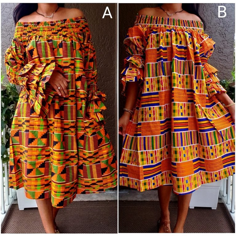 MIDDI OFF SHOULDER DRESS