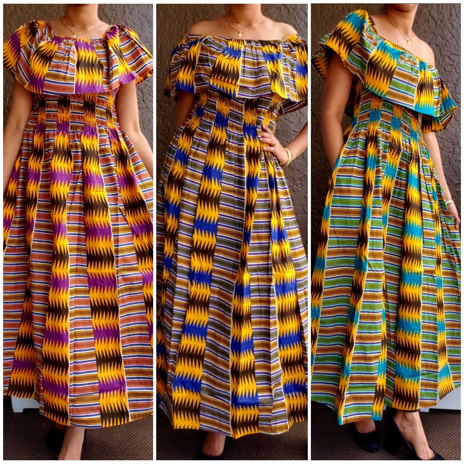 LONG KENTE MAXI DRESS