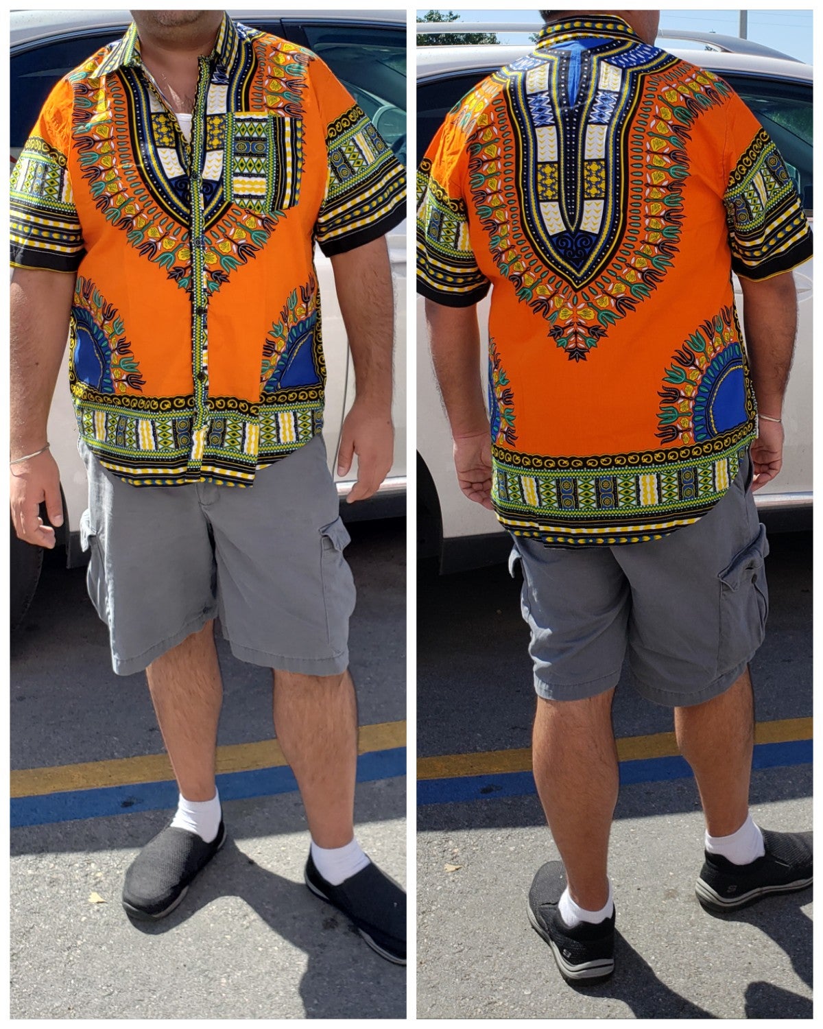 #586 UNISEX BUTTON DOWN SHIRT/ DASHIKI