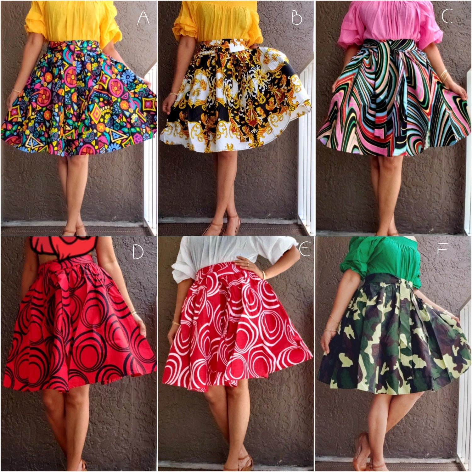 #7008 MINI PRINTED MAXI SKIRT 