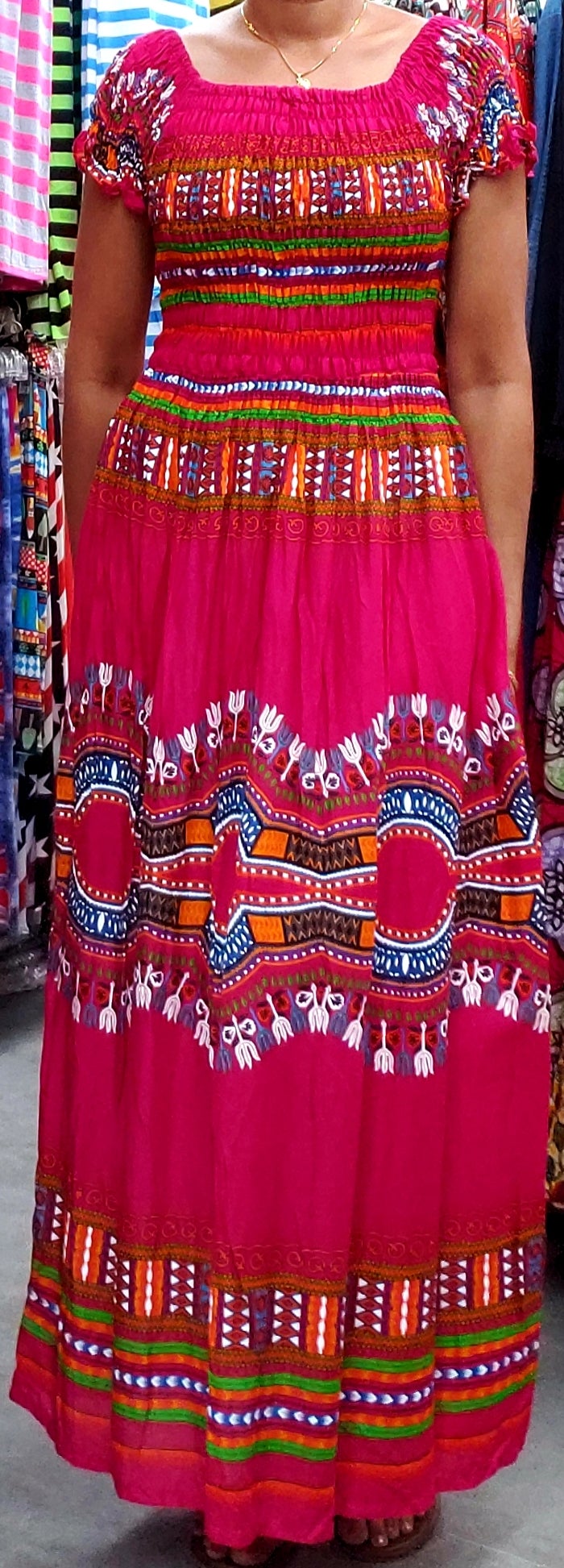 DASHIKI SMOCKED DRESS