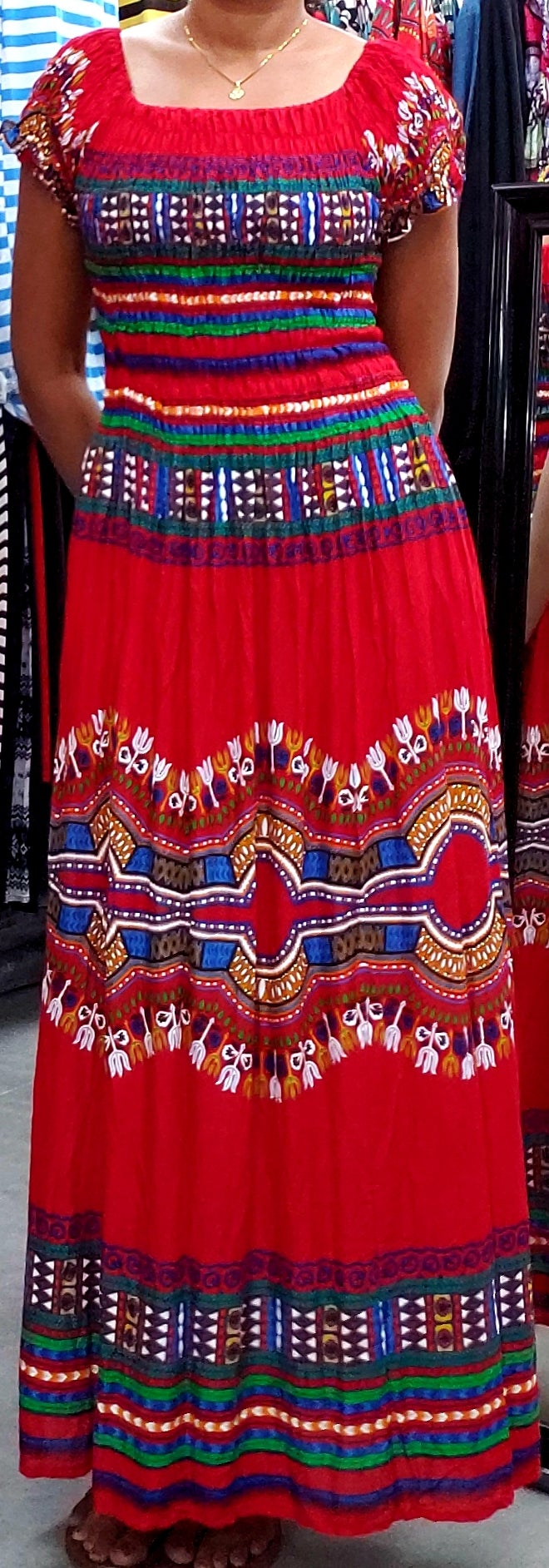 DASHIKI SMOCKED DRESS