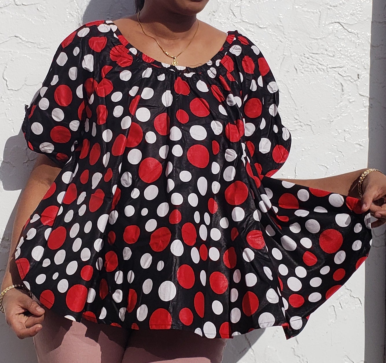 Authentic African print bell blouse