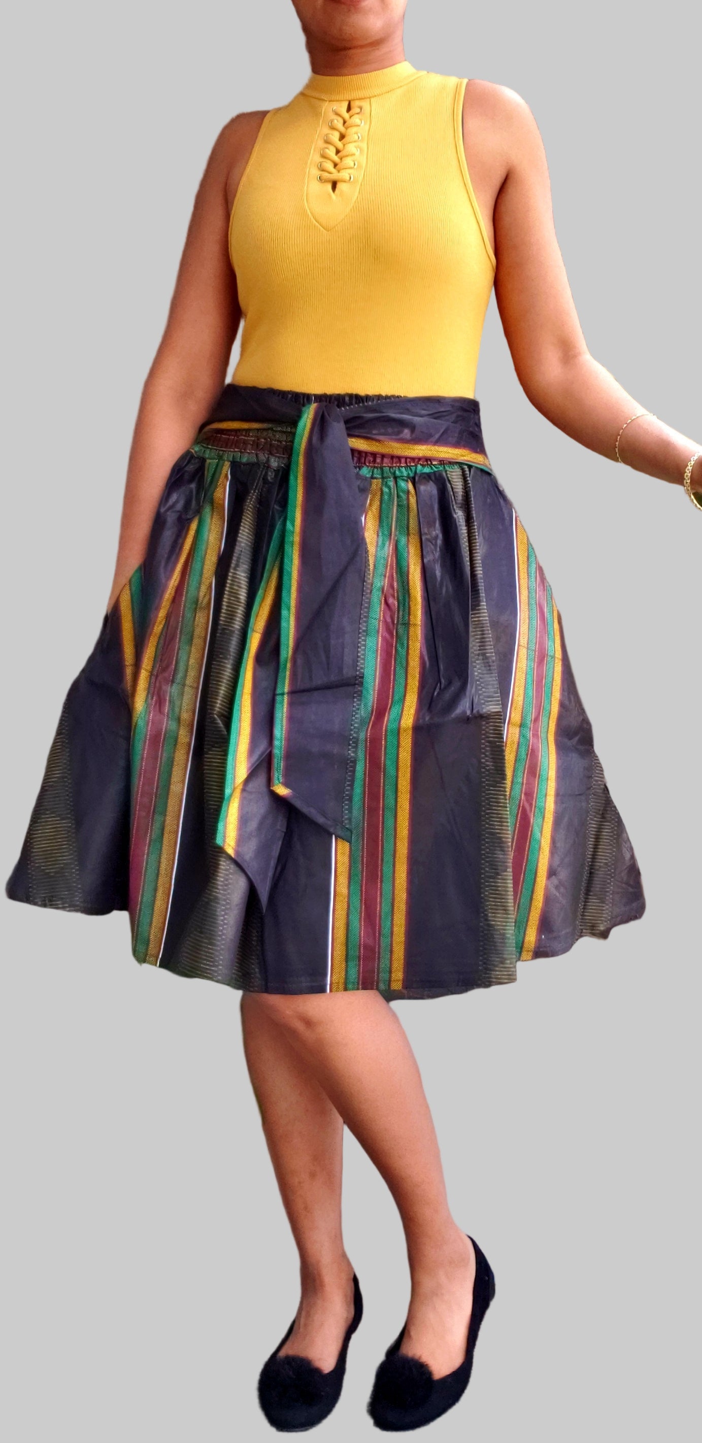 #240 MID LENGTH KENTE MAXI SKIRT