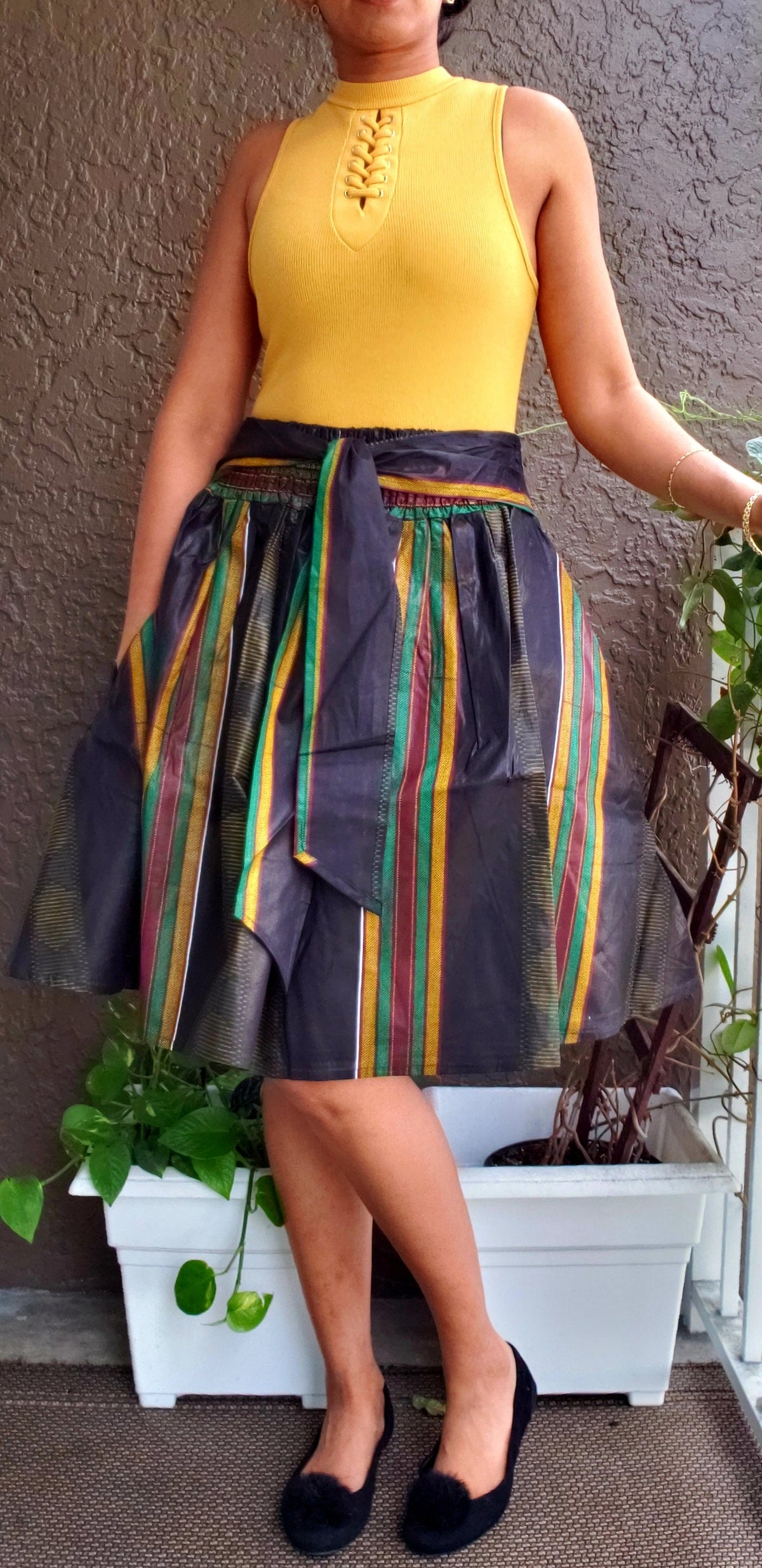 #240 MID LENGTH KENTE MAXI SKIRT