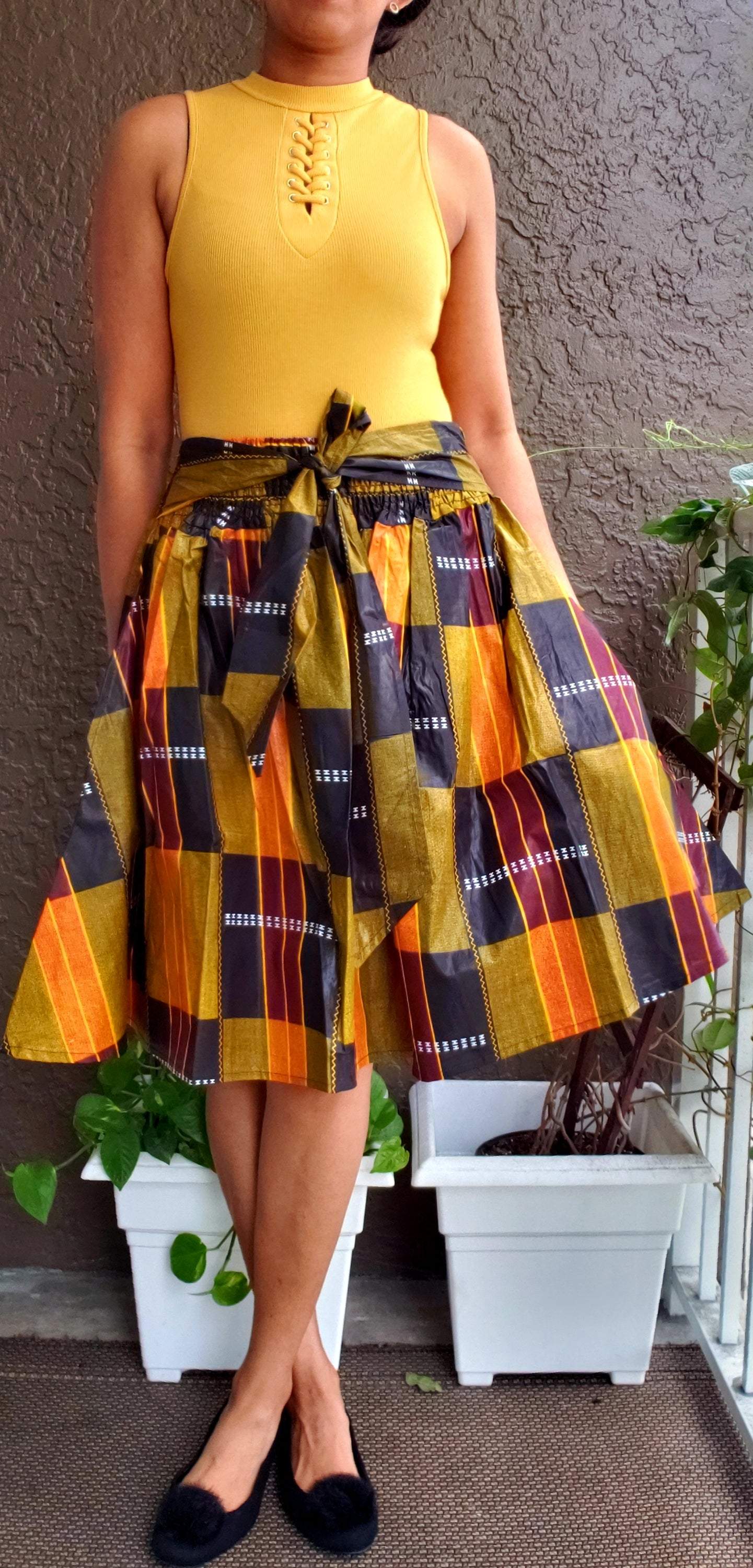 #240 MID LENGTH KENTE MAXI SKIRT