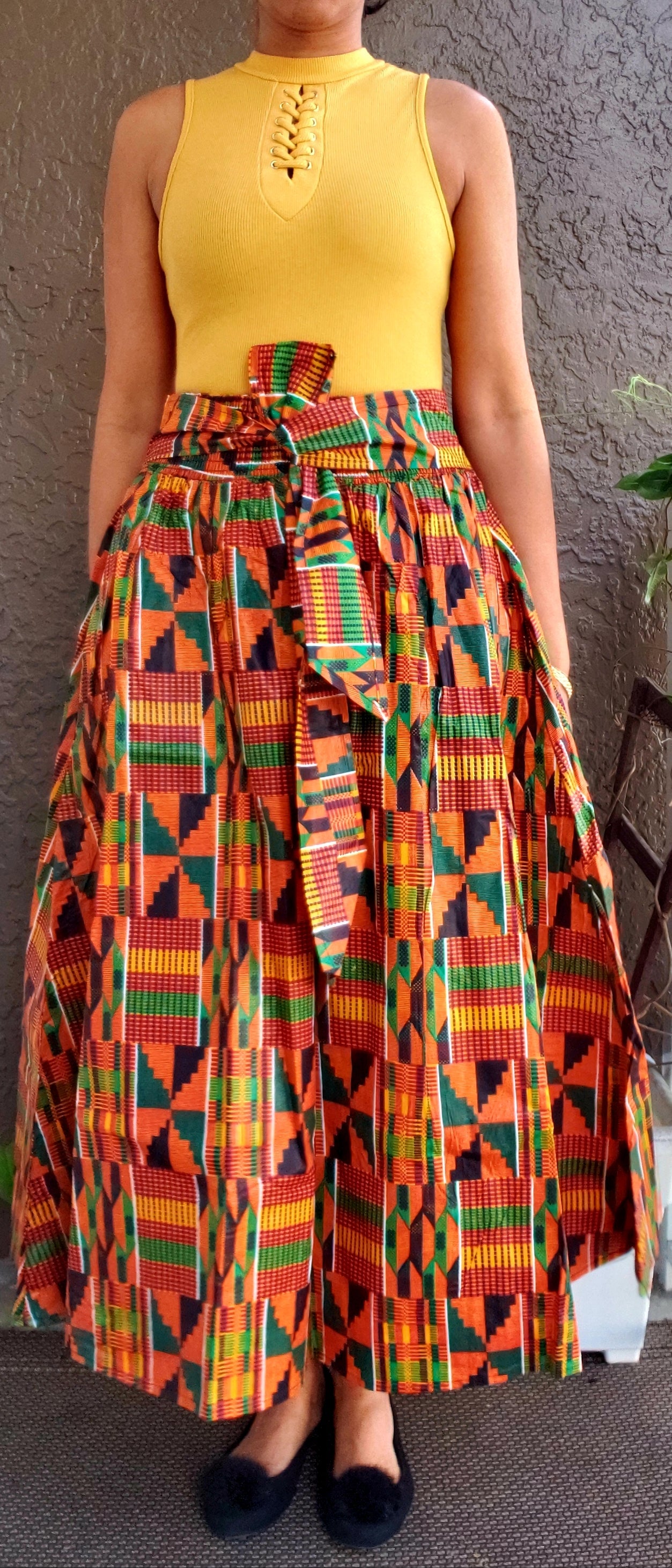 WOMAN  KENTE MAXI SKIRT / ANKLE LENGTH