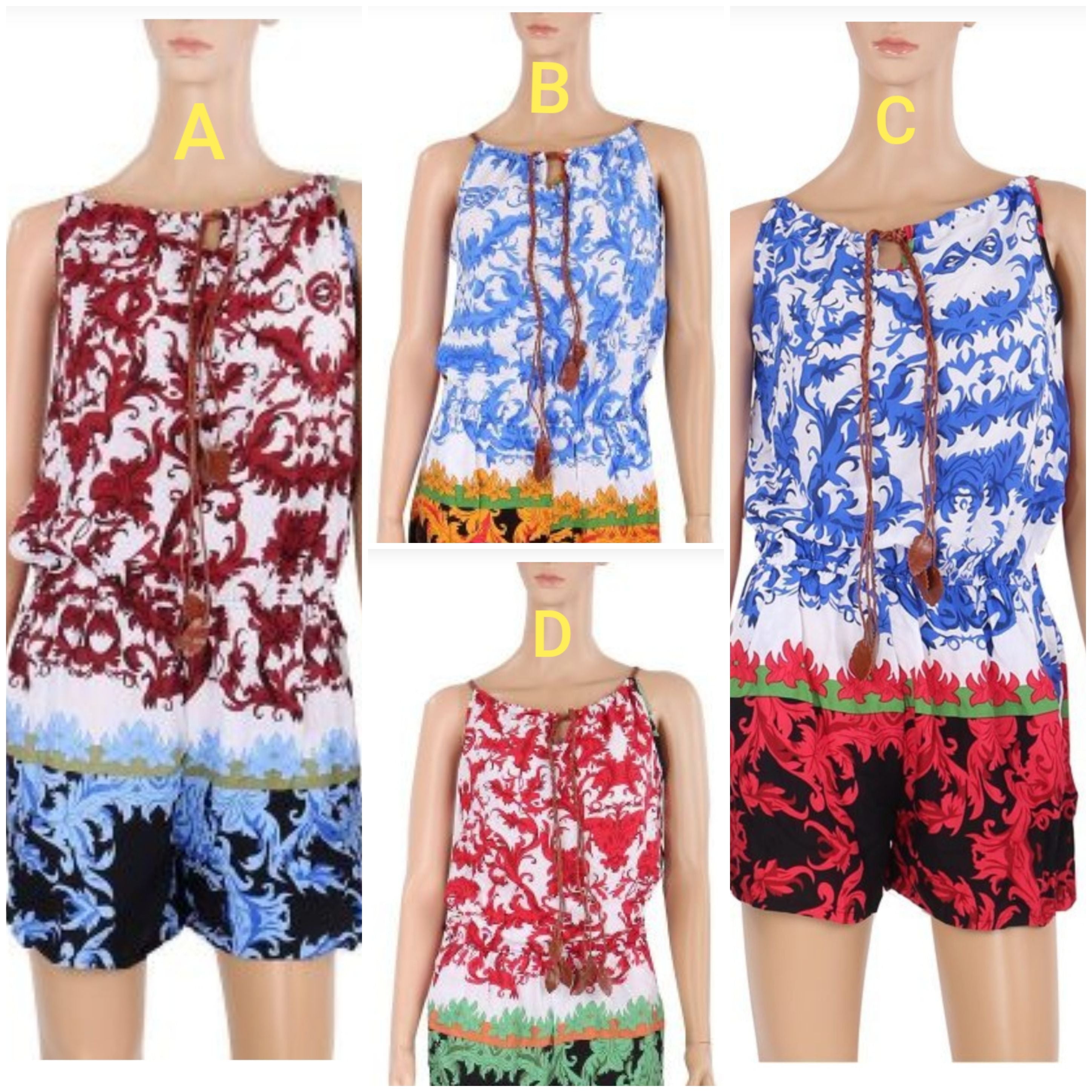 Woman  tropical print jumper/ romper