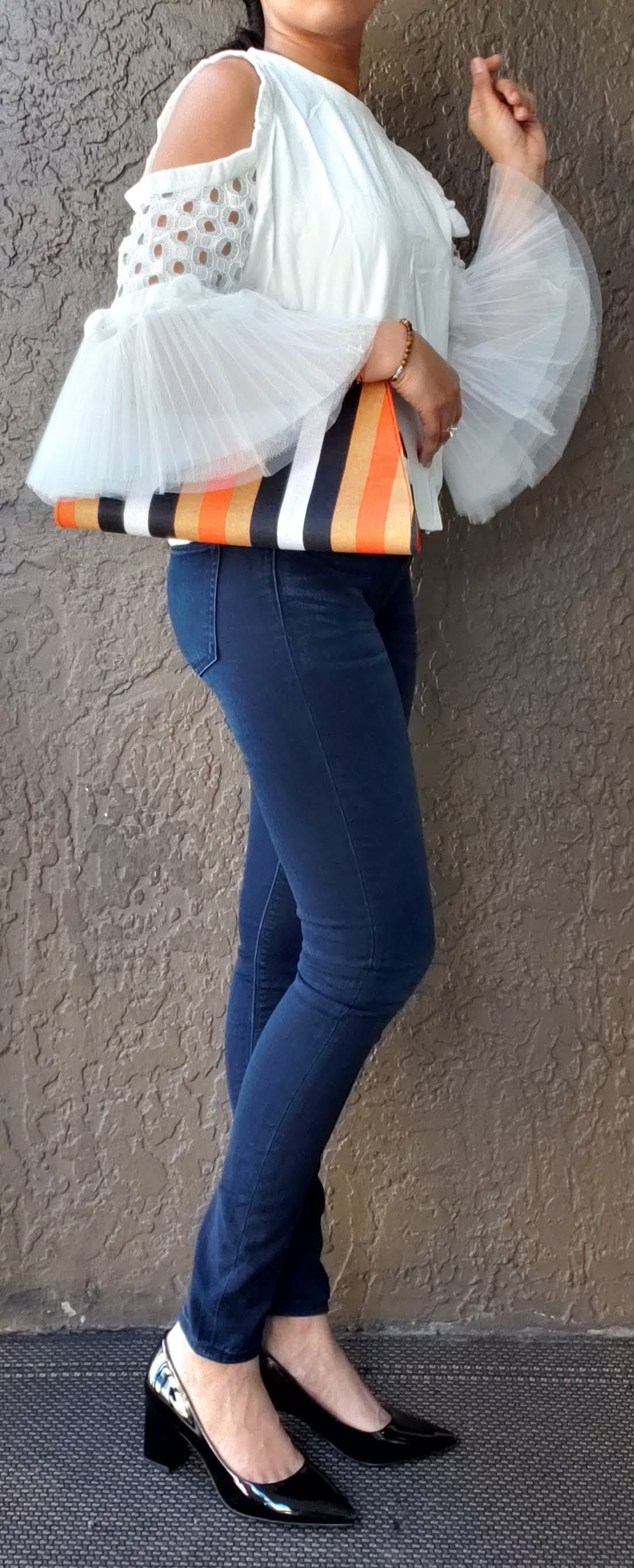 803-  Tutu Sleeve  Blouse