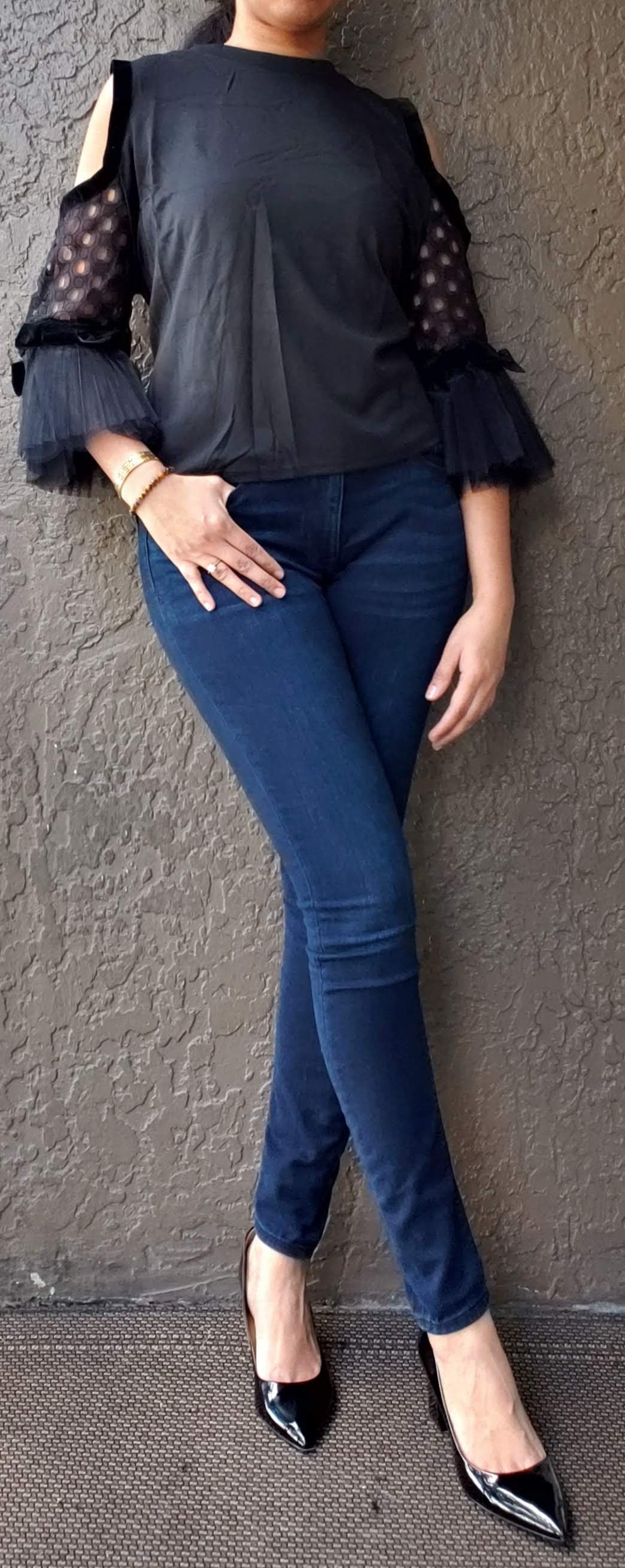 803-  Tutu Sleeve  Blouse