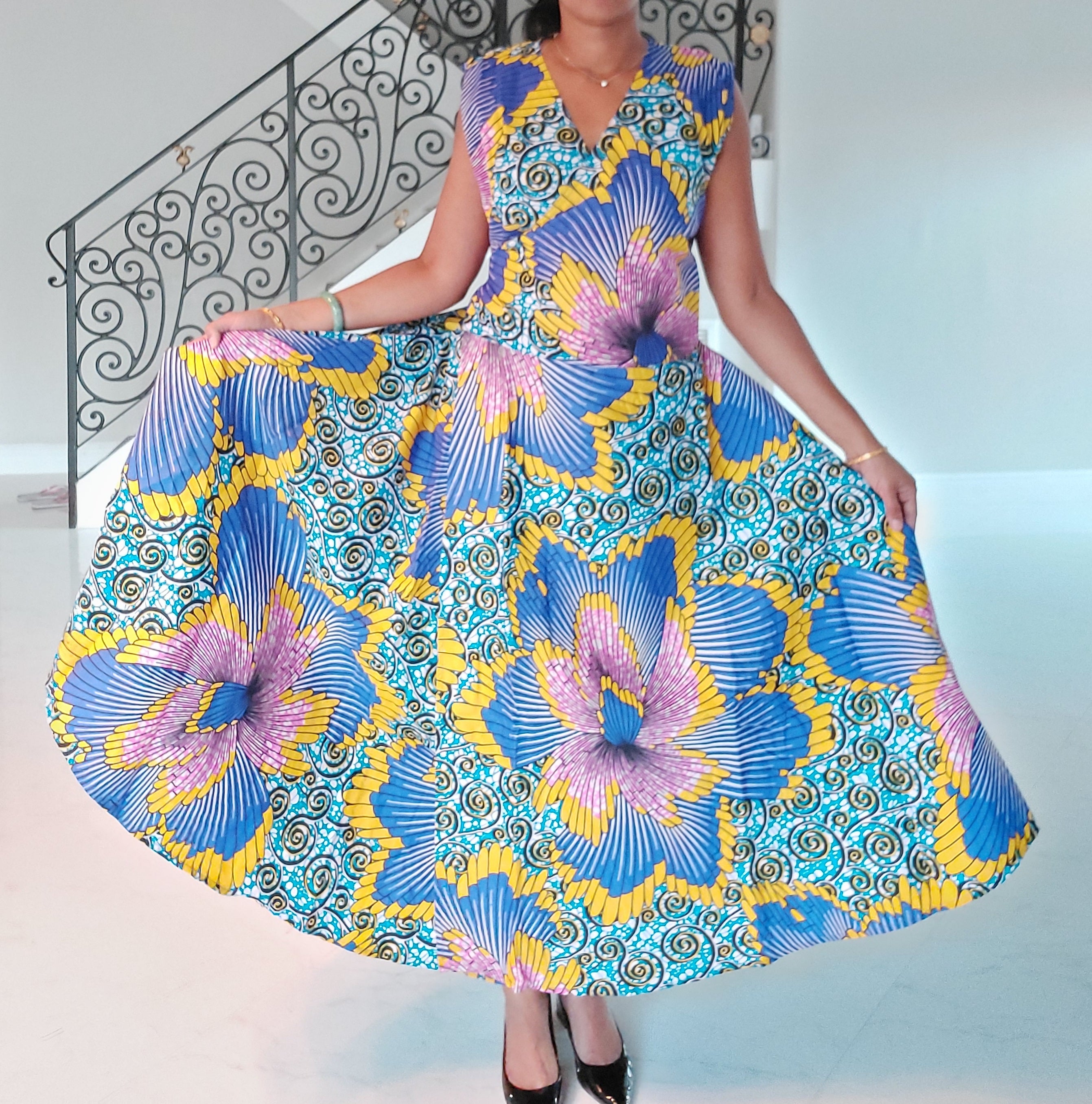 1045-Sleeveless Wrap Dress