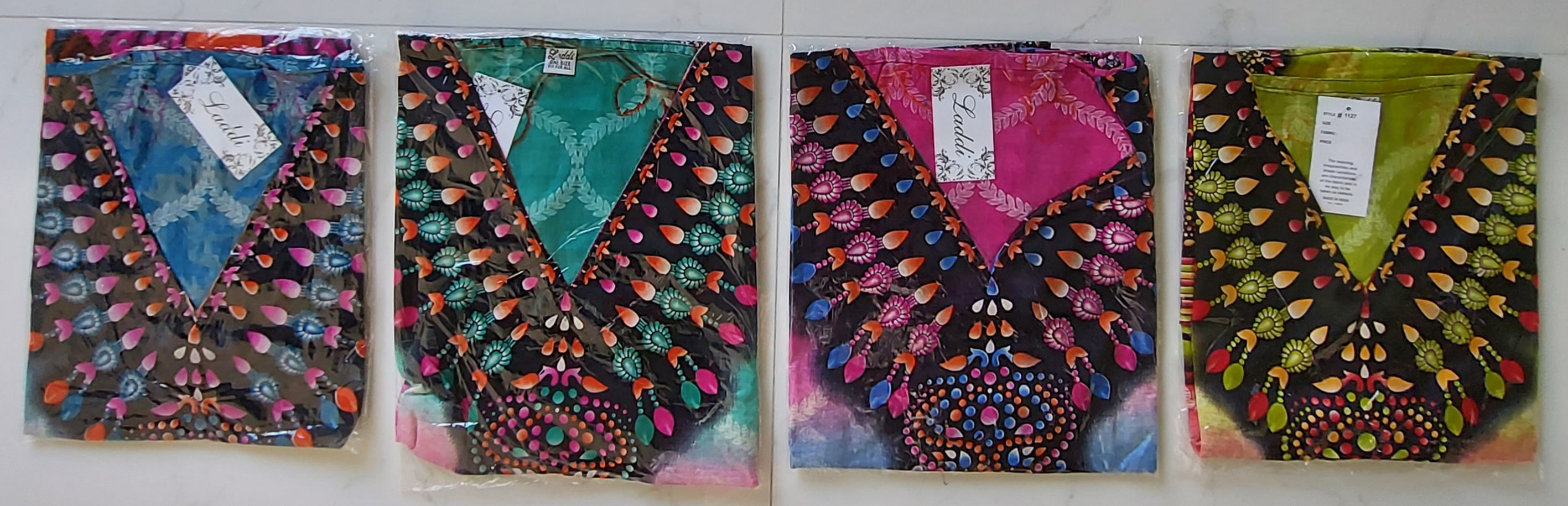 1127H- Kaftan Top/ Short Dress- Printed