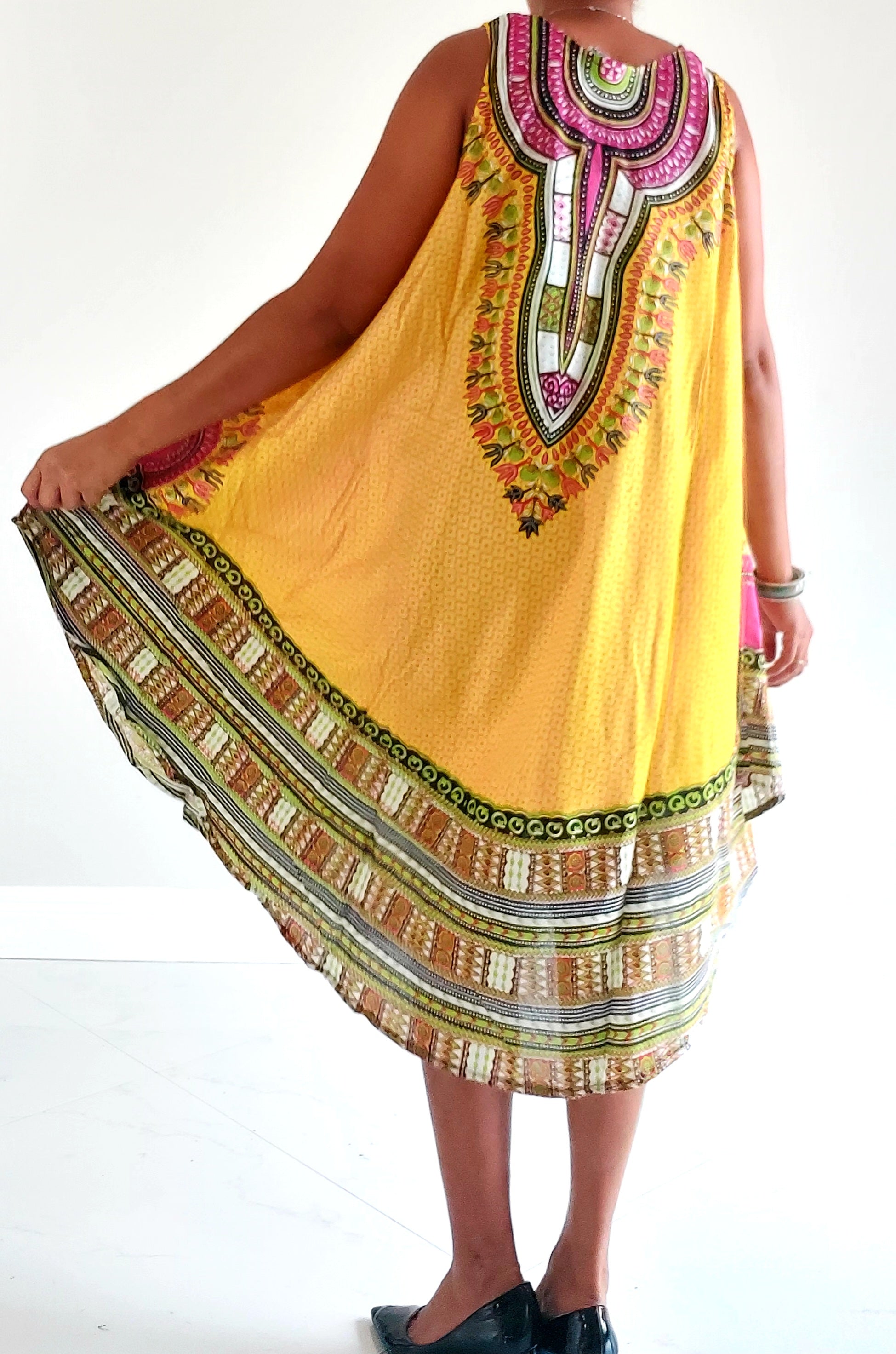 Umbrella Dress/Dashiki Print