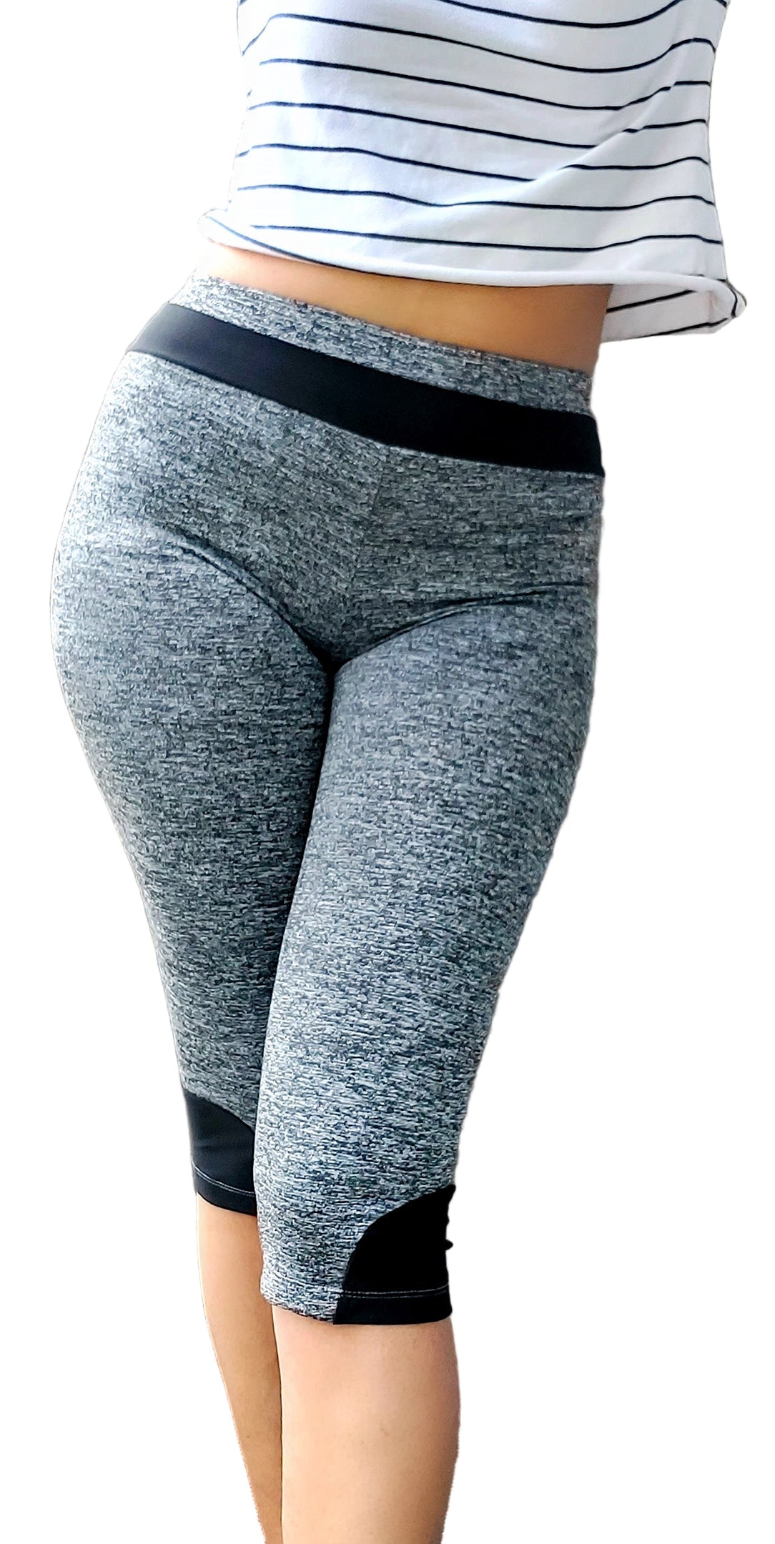 750- Workout  Capris / Active Wear Cropped Pant- Color Bind